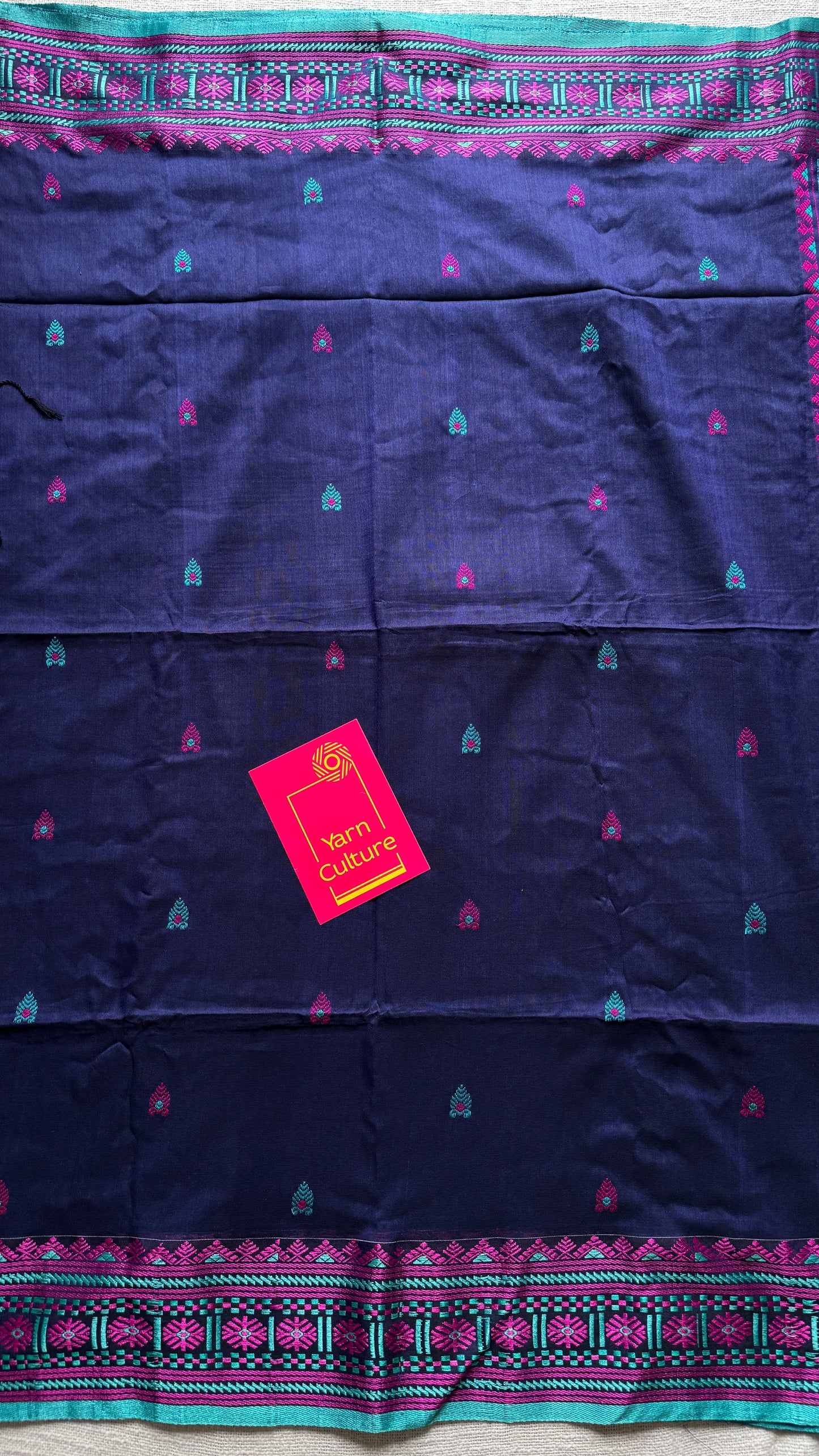 NeelPokh (নীলপখ) - Blue Butterfly, grace and color in motion, soft cotton - YCHOTEA03