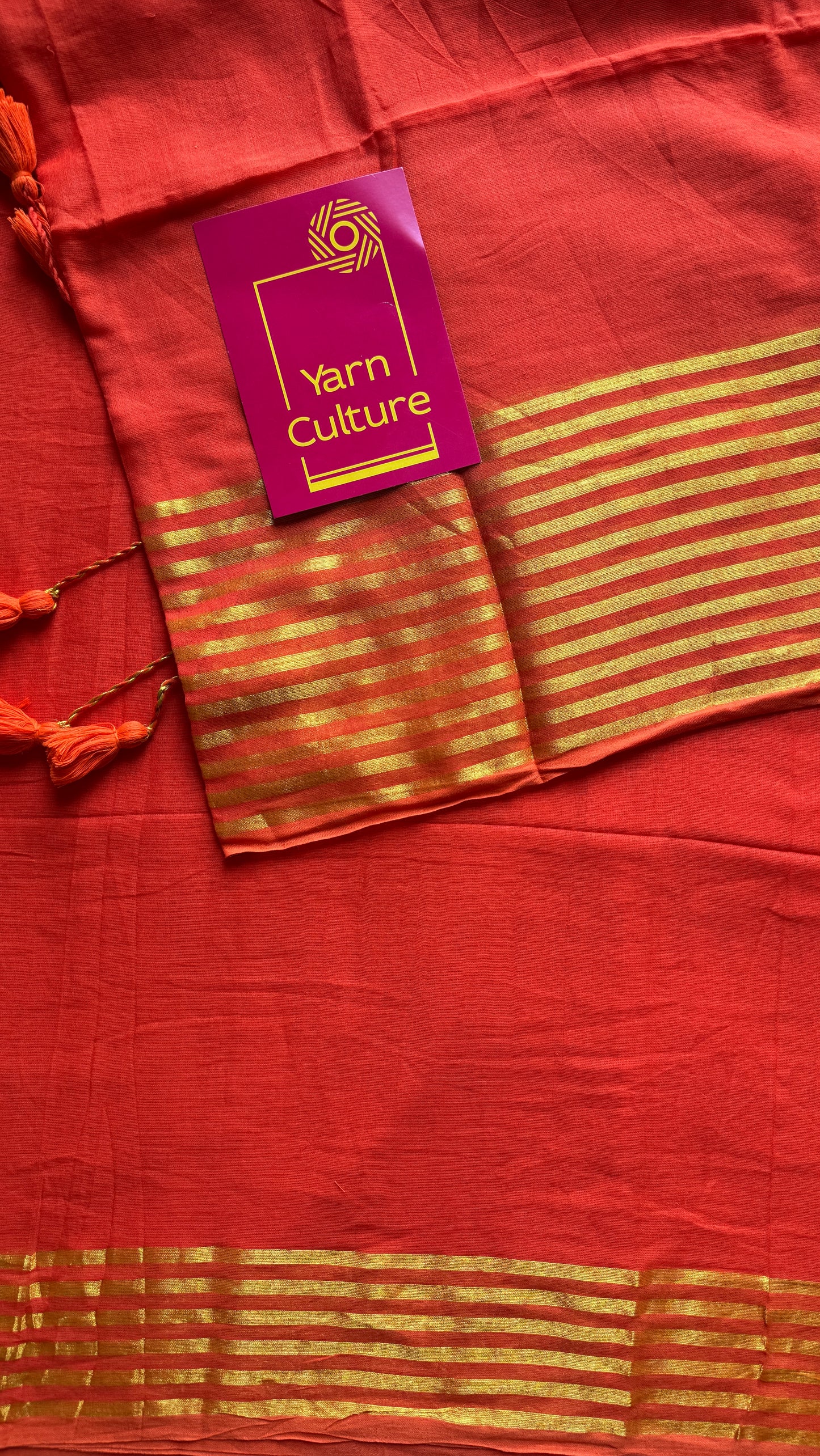 Flame Gold - Orange & gold stripes, mul cotton YCBCWSM08