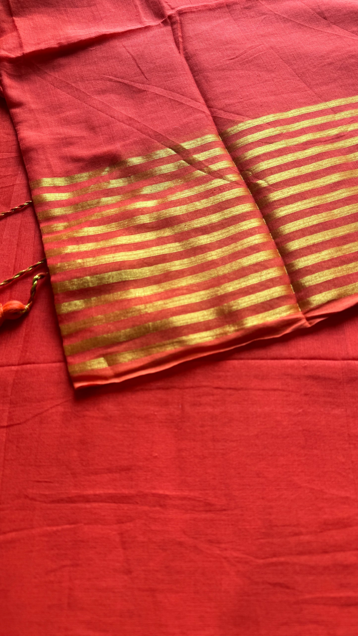 Flame Gold - Orange & gold stripes, mul cotton YCBCWSM08