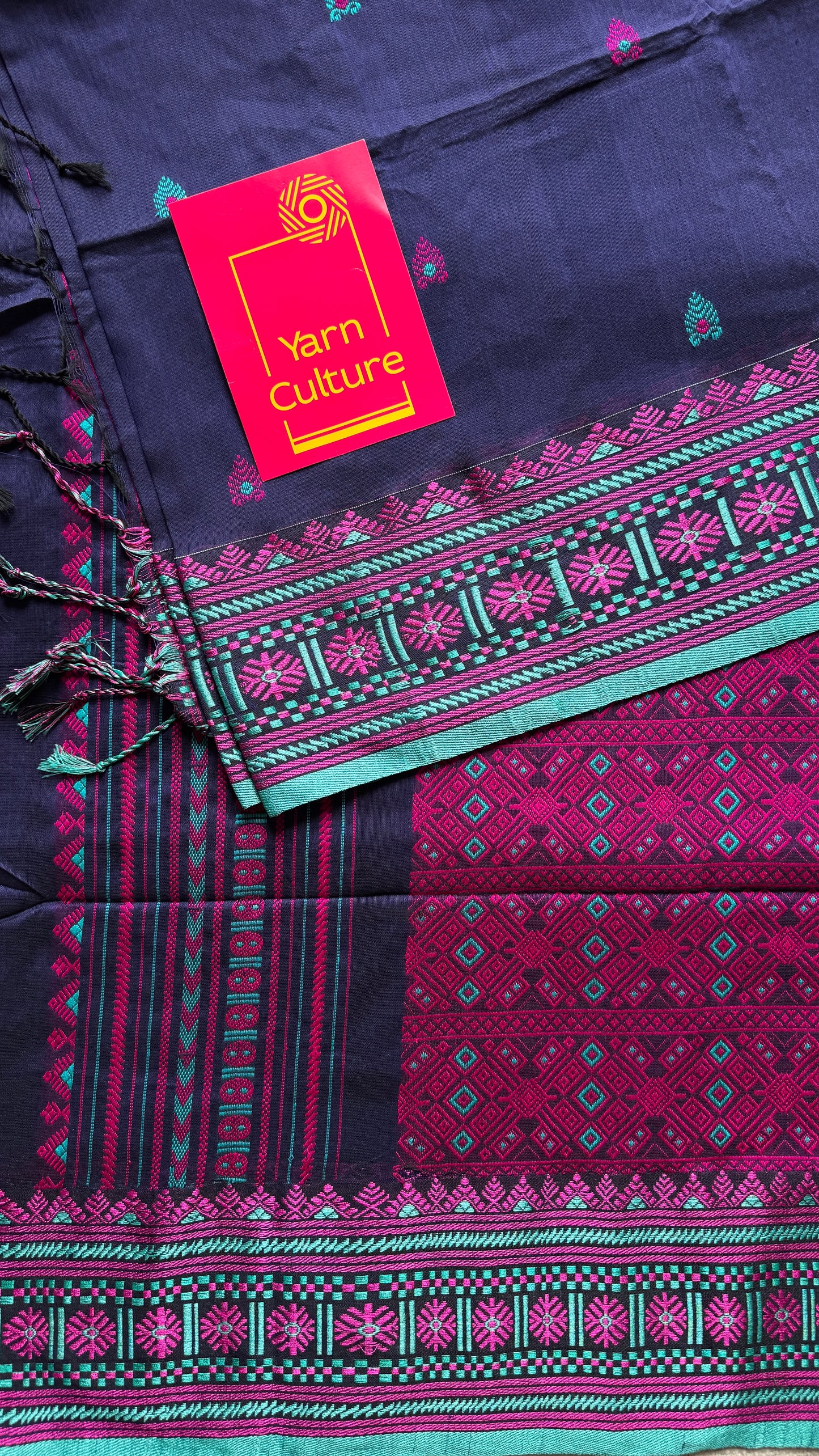 NeelPokh (নীলপখ) - Blue Butterfly, grace and color in motion, soft cotton - YCHOTEA03