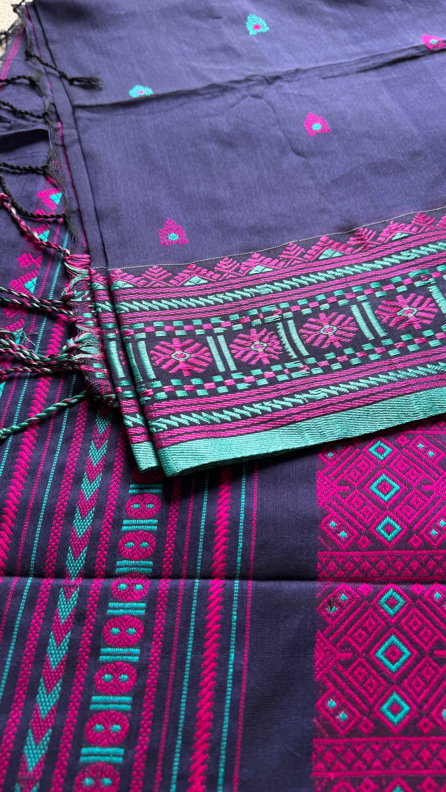 NeelPokh (নীলপখ) - Blue Butterfly, grace and color in motion, soft cotton - YCHOTEA03