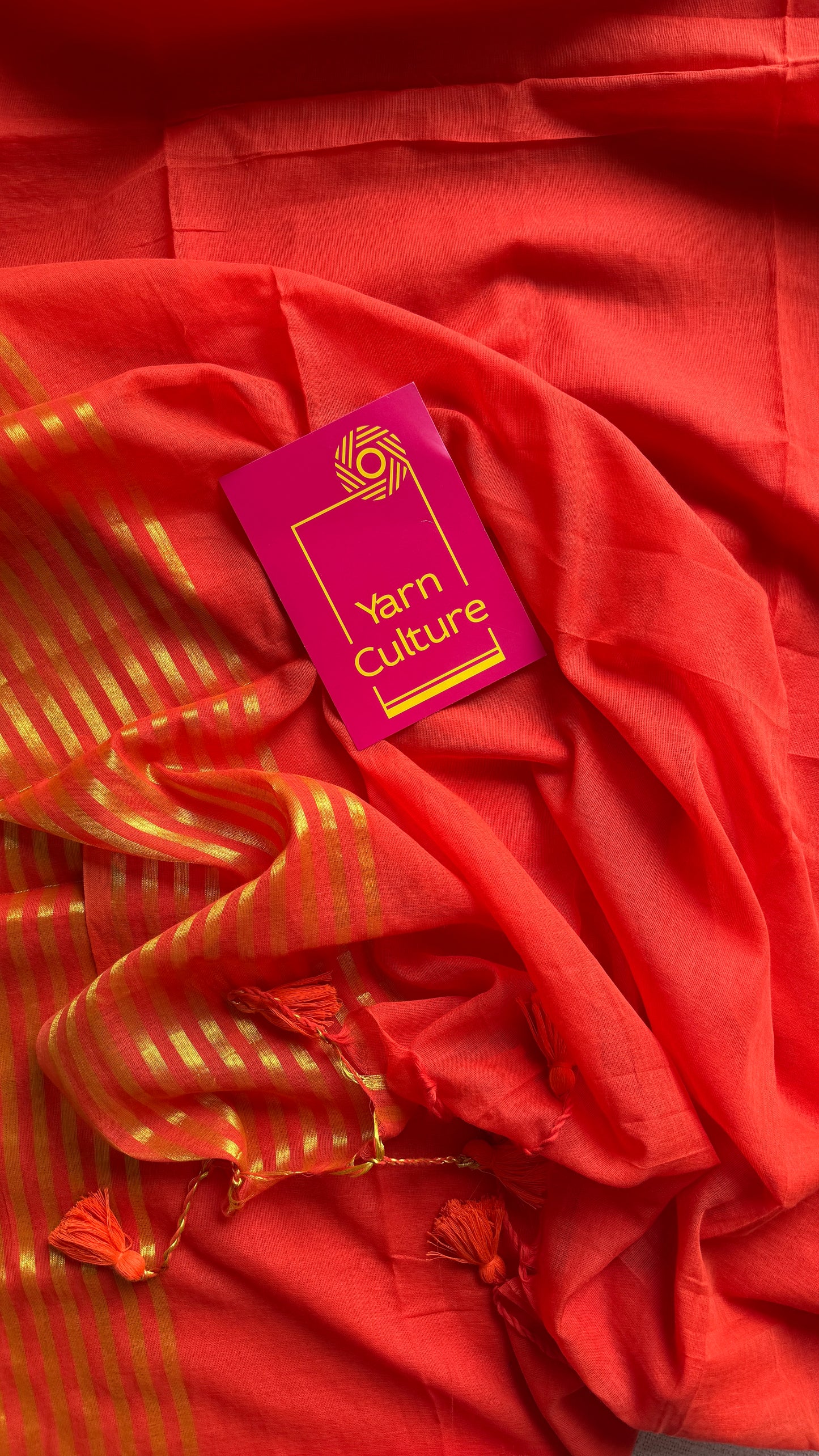 Flame Gold - Orange & gold stripes, mul cotton YCBCWSM08