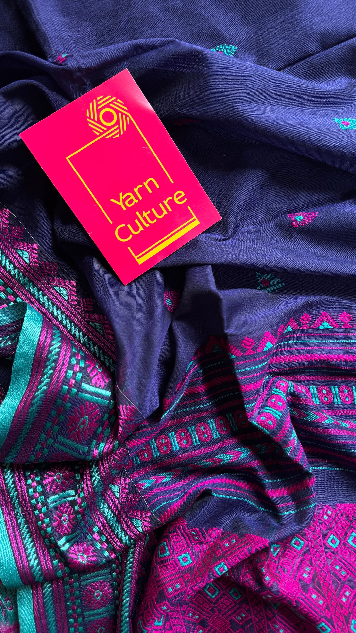 NeelPokh (নীলপখ) - Blue Butterfly, grace and color in motion, soft cotton - YCHOTEA03