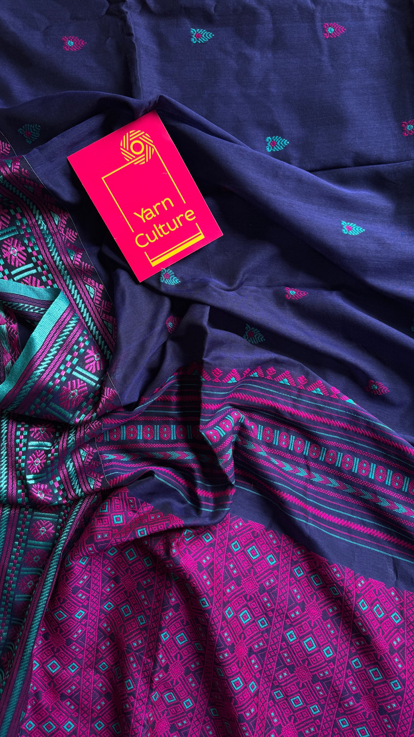 NeelPokh (নীলপখ) - Blue Butterfly, grace and color in motion, soft cotton - YCHOTEA03