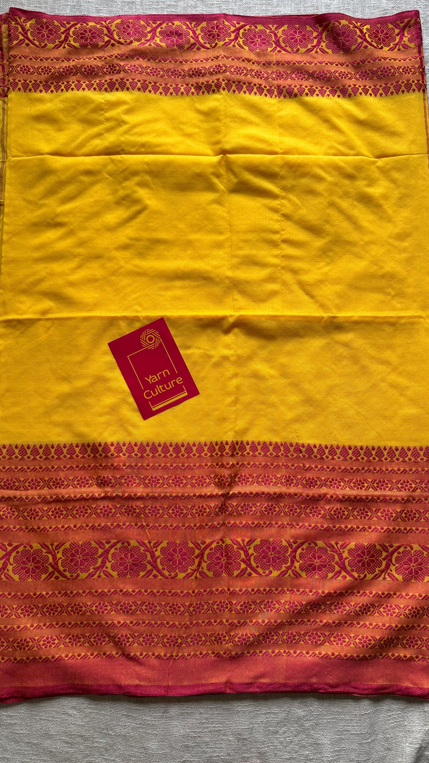 Yellow with pink thread work, soft cotton - YCBCBK05