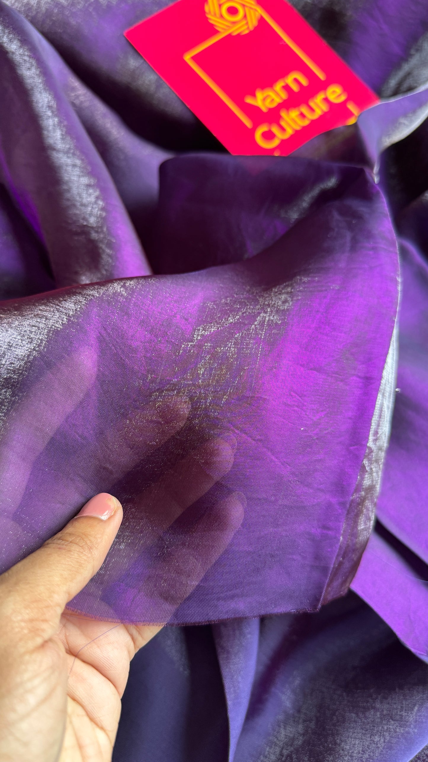 Grape Negroni - dark violet, velvet like dual tone, space silk