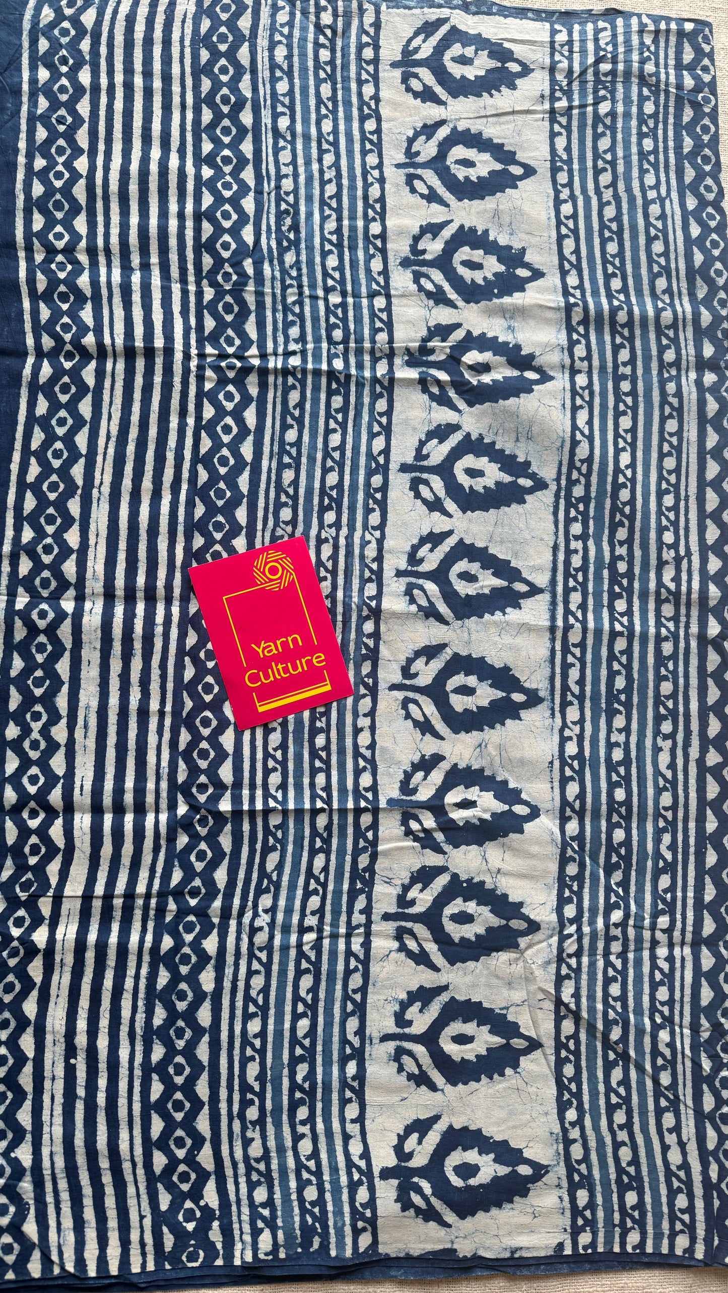 Indigo - Bagru handblock print, Soft Cotton YCBCRJ08