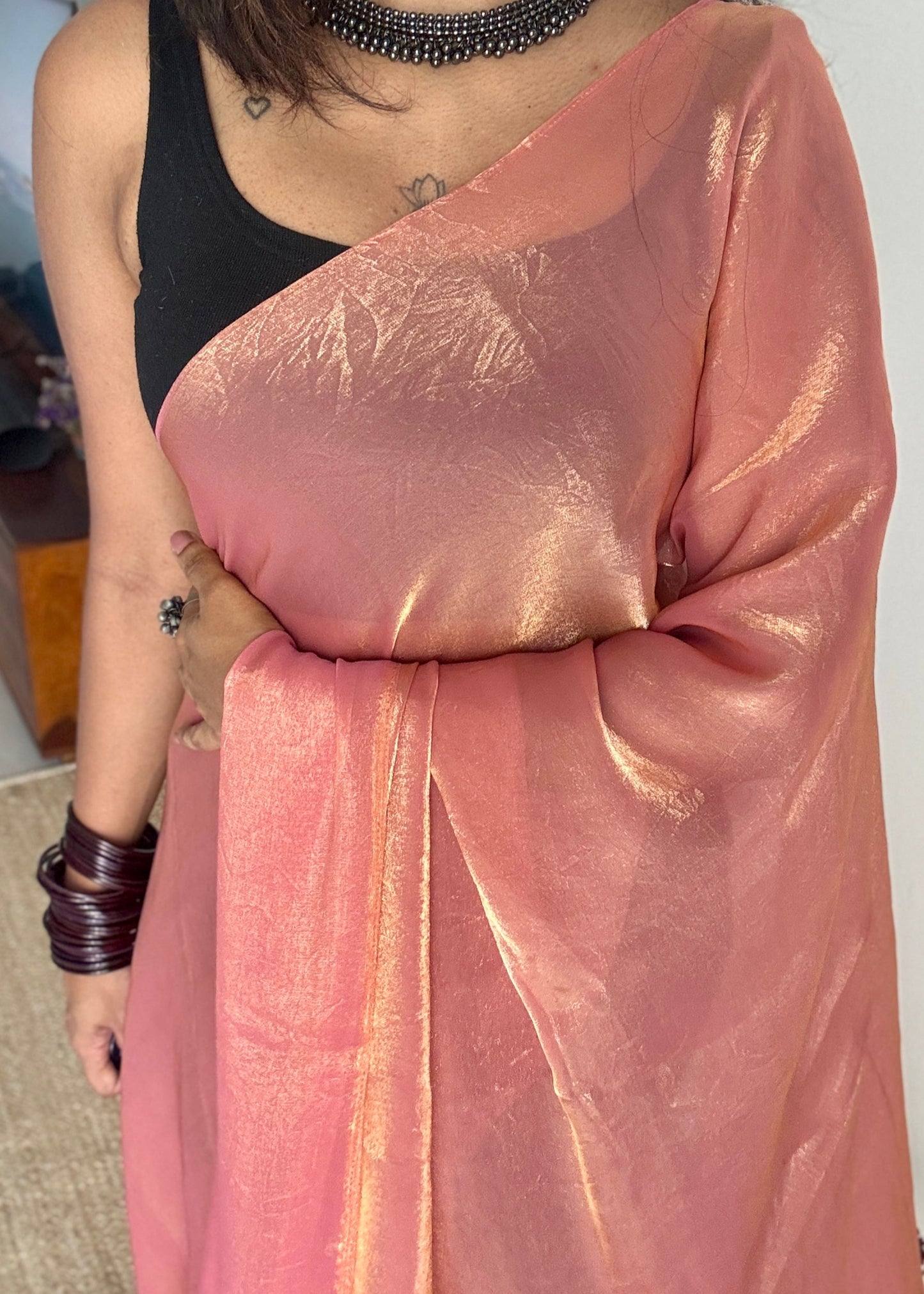 Rose Martini - light pink velvet like dual tone, space silk YCDOSSS05