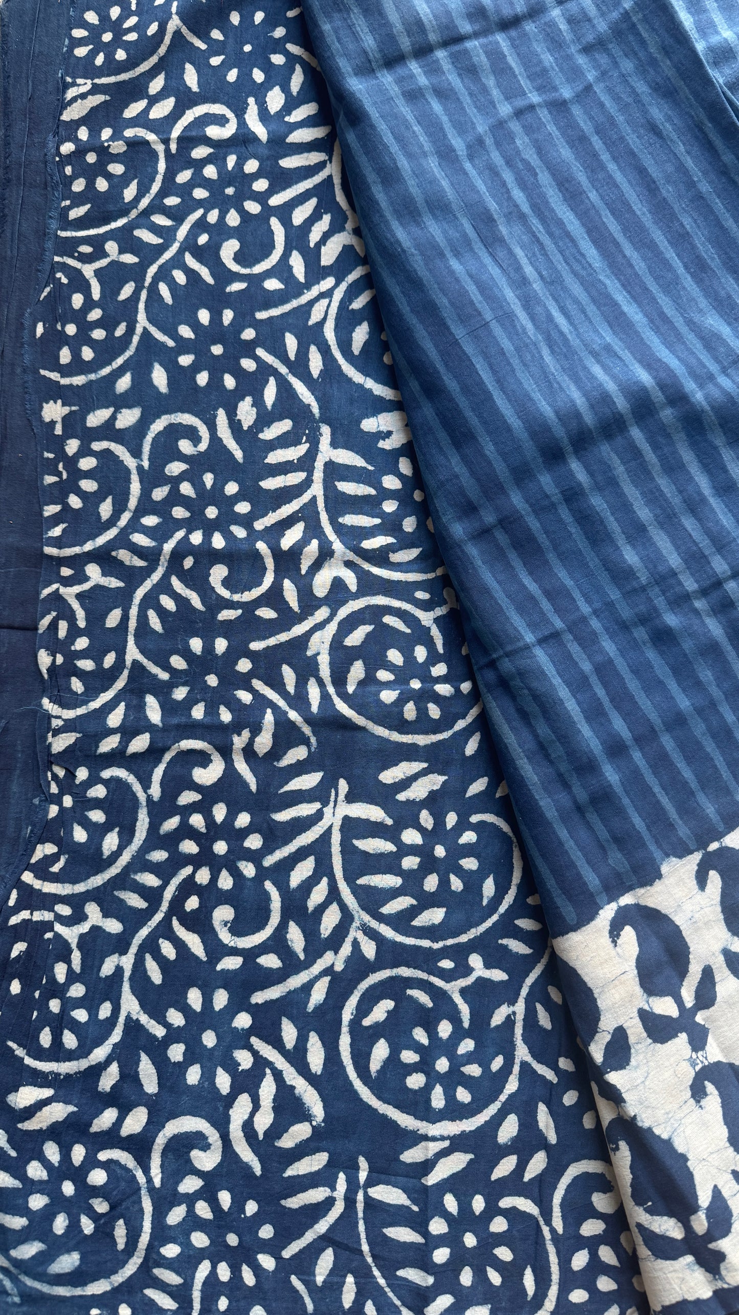 Indigo - Bagru handblock print, Soft Cotton YCBCRJ08