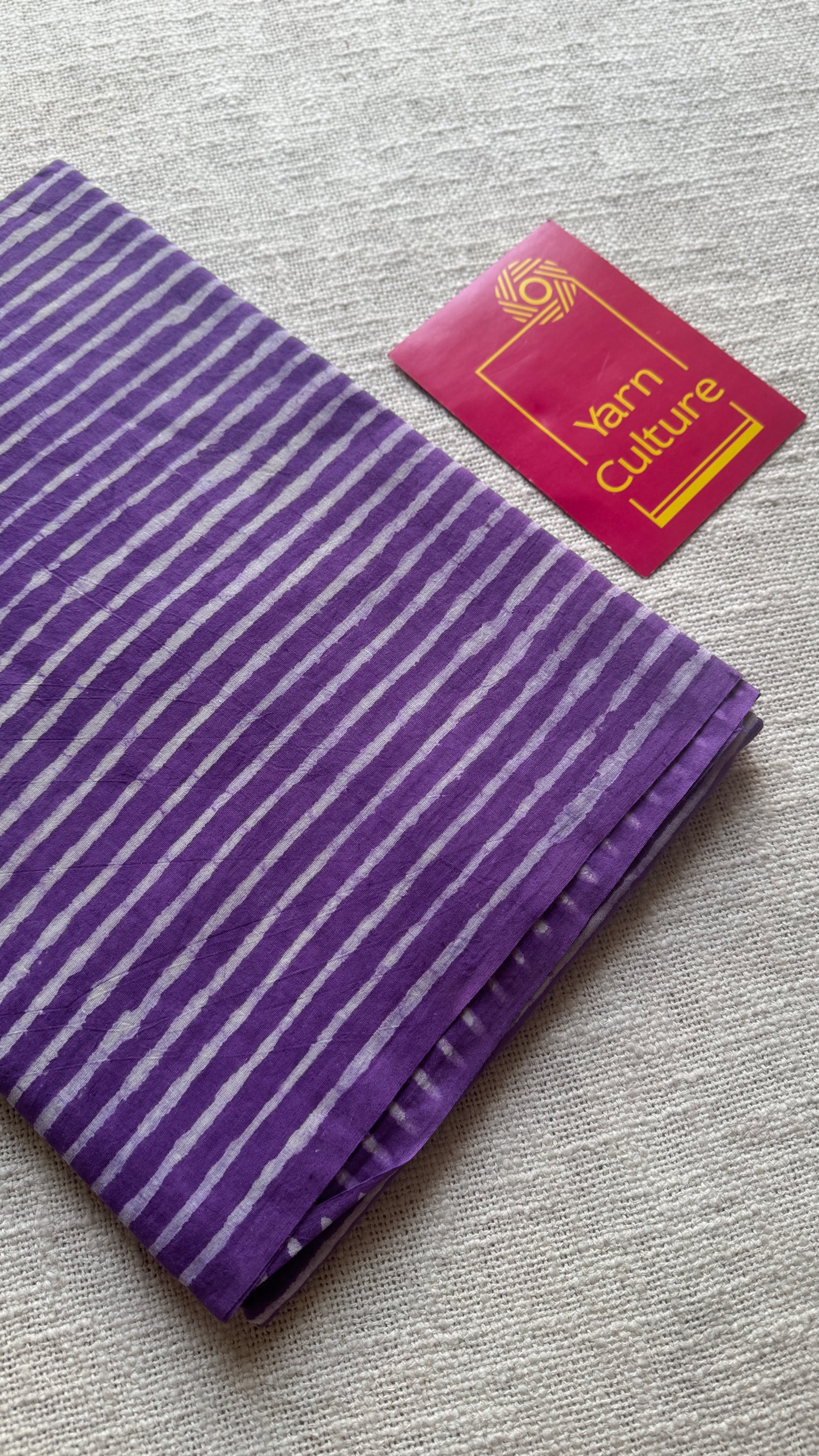 Violet hues - Bagru handblock print, Soft Cotton