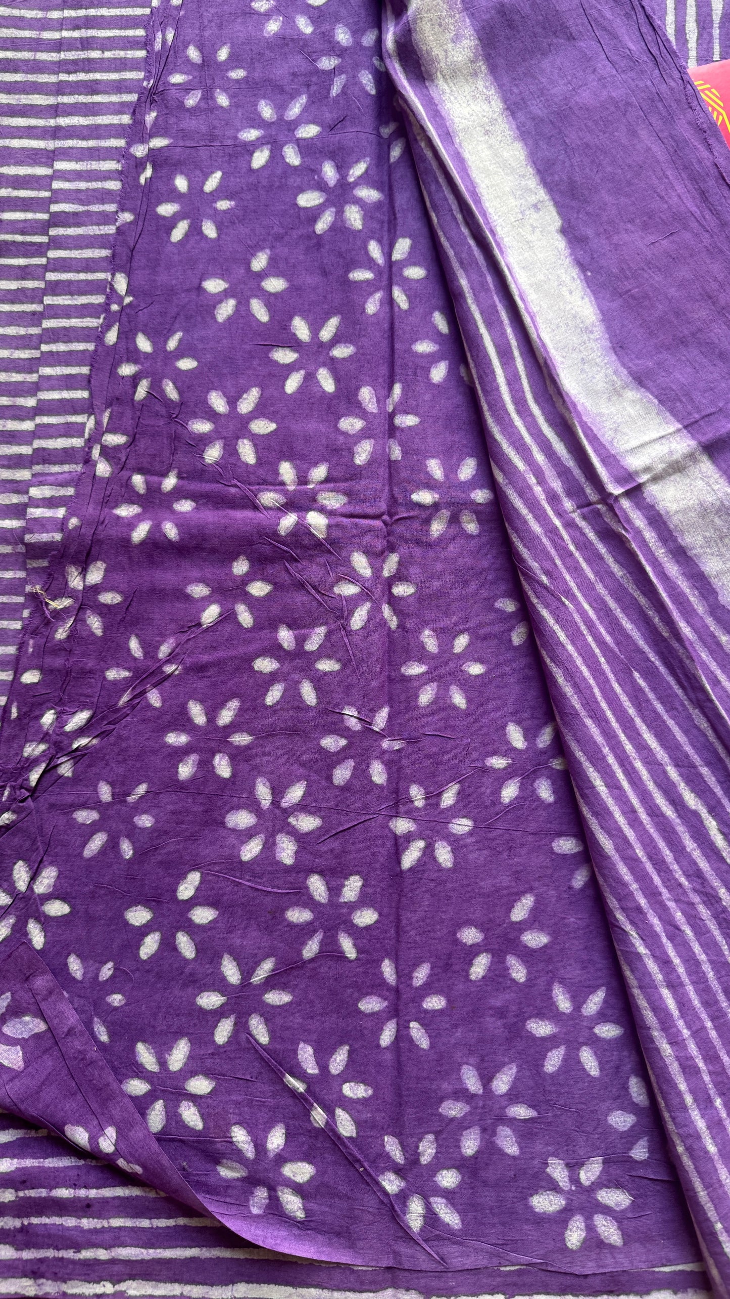 Violet hues - Bagru handblock print, Soft Cotton