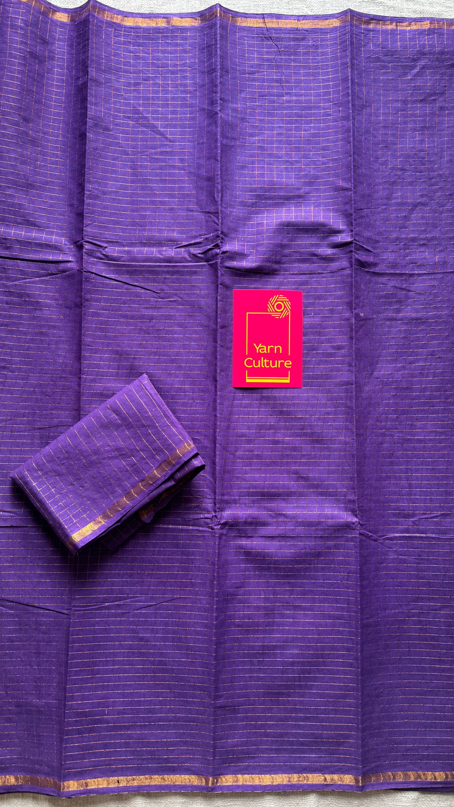 Violet mini kattam, sungudi cotton - YCMCMCS05