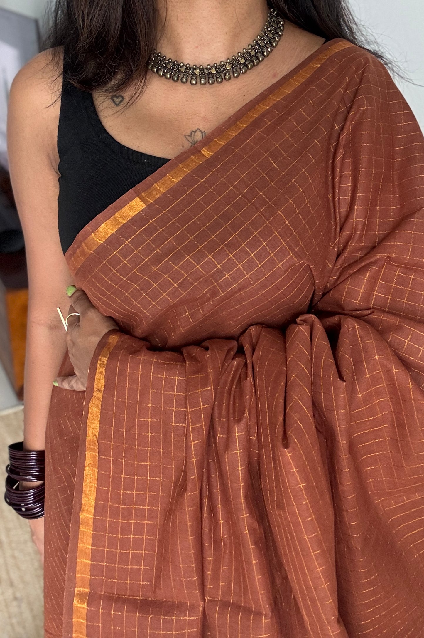 Brown mini kattam sungudi
