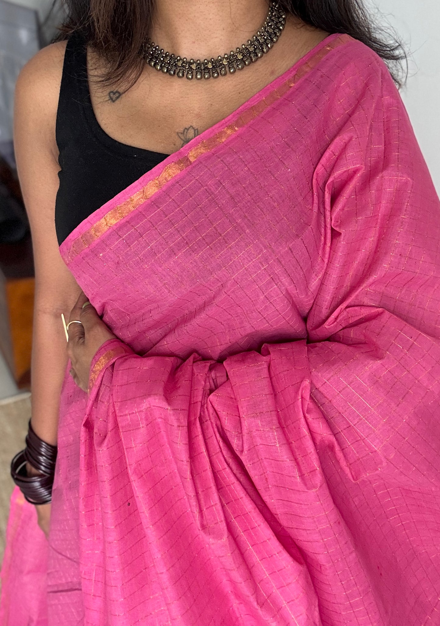Pink mini kattam sungudi - YCMCMCS02