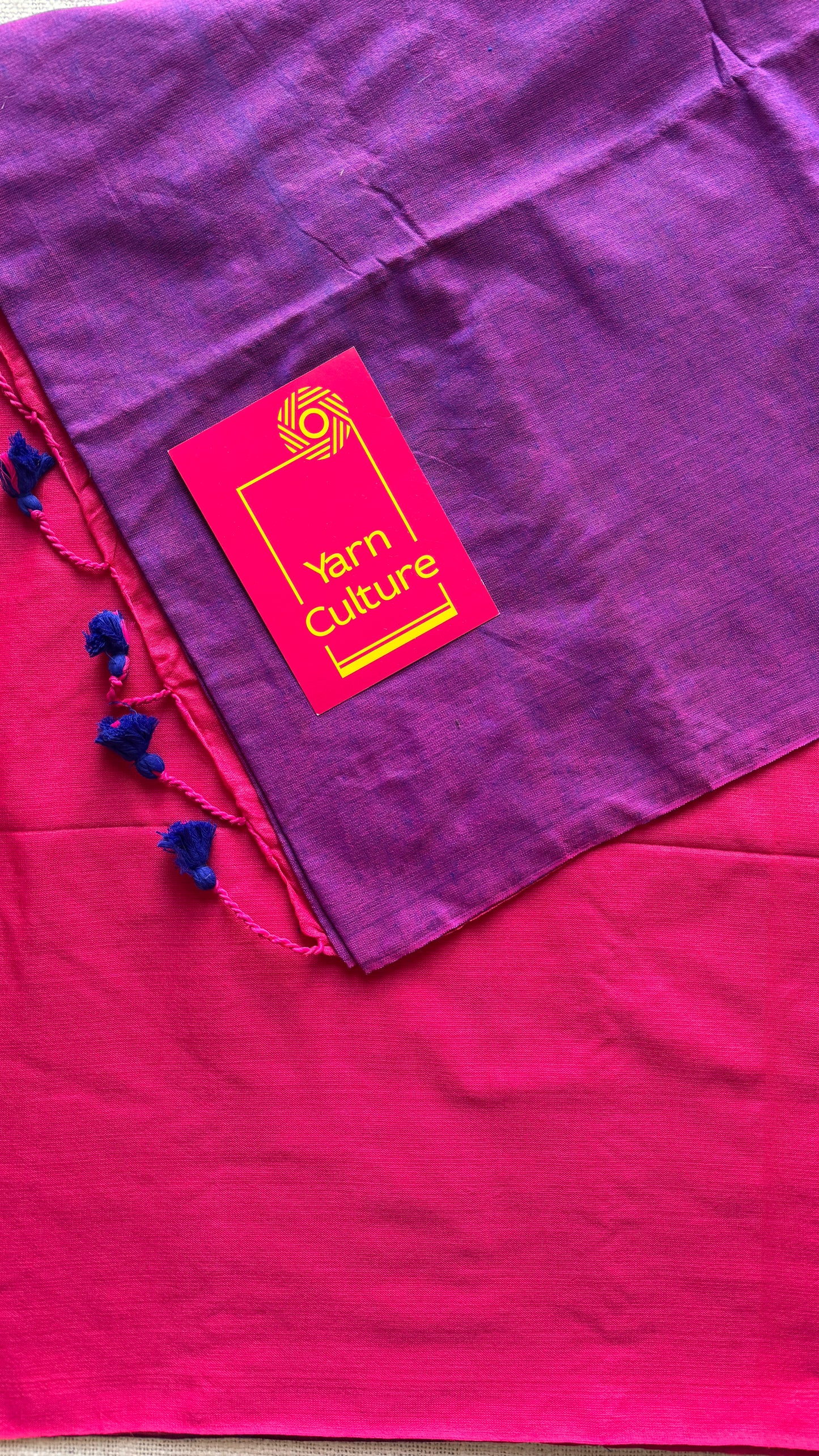 Purple and pink dual tone - Khadi Soft Cotton