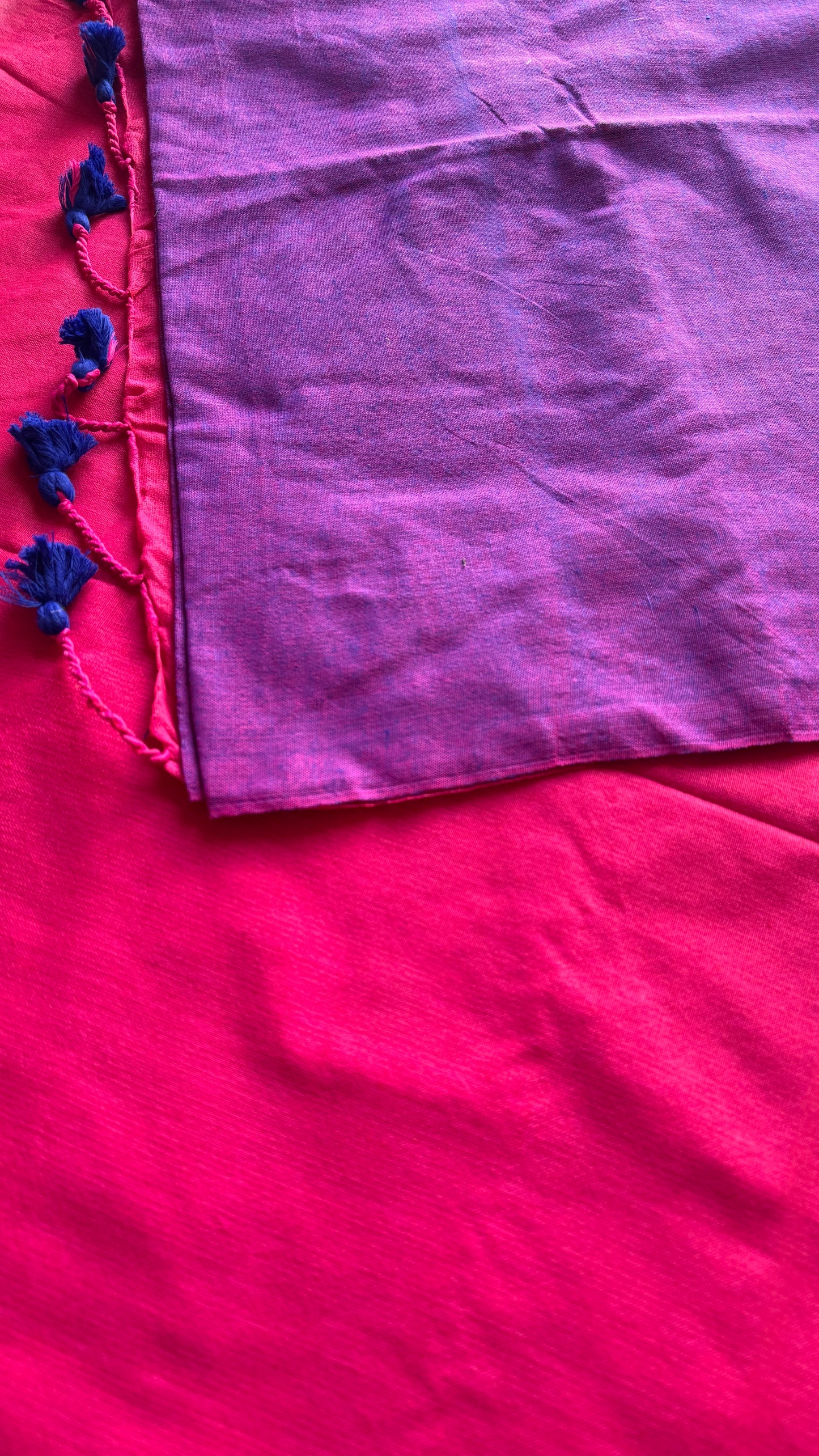 Purple and pink dual tone - Khadi Soft Cotton