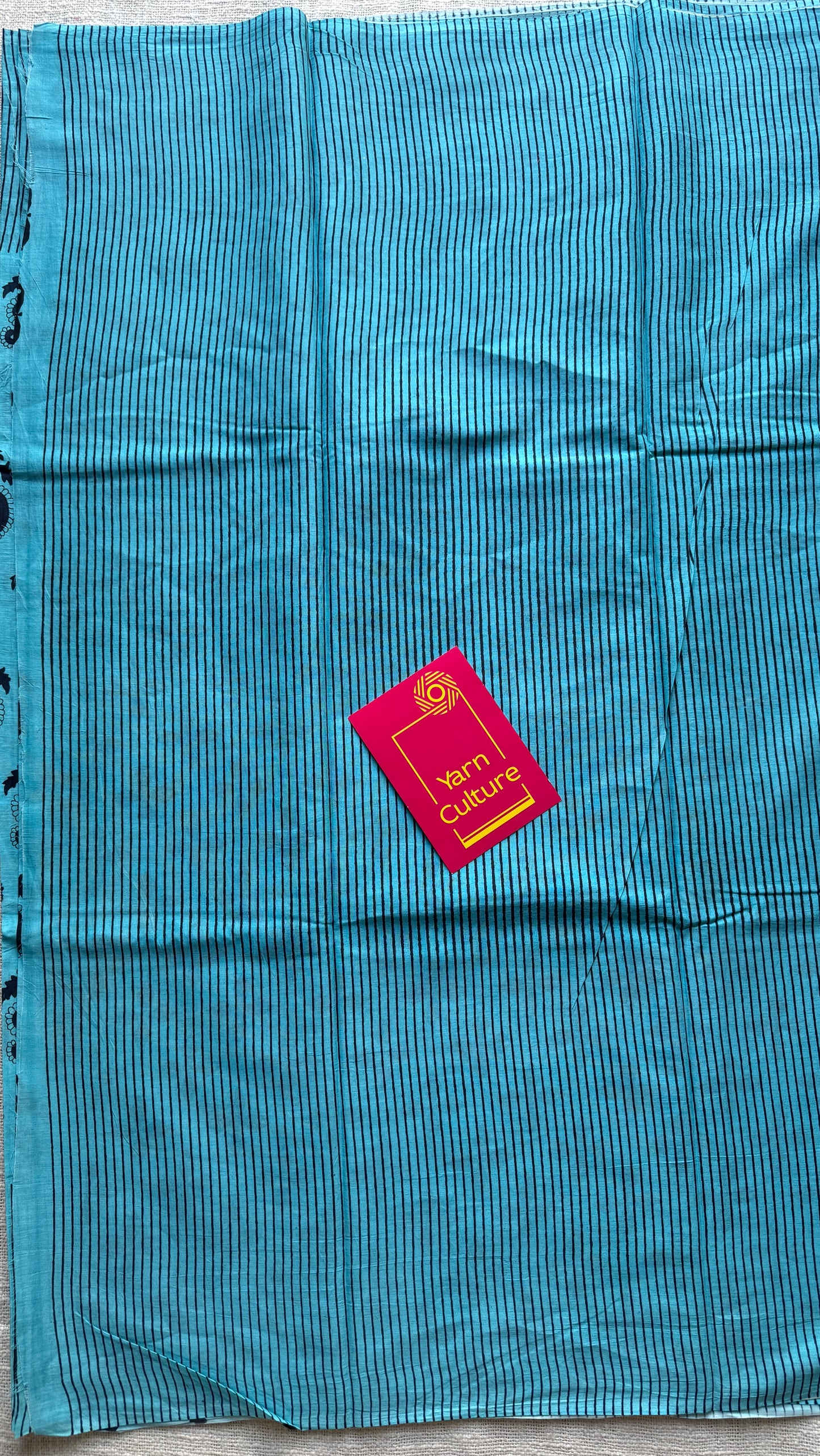 Blue Paisley Motifs - Bagru handblock print, Soft Cotton YCTORBBPC24
