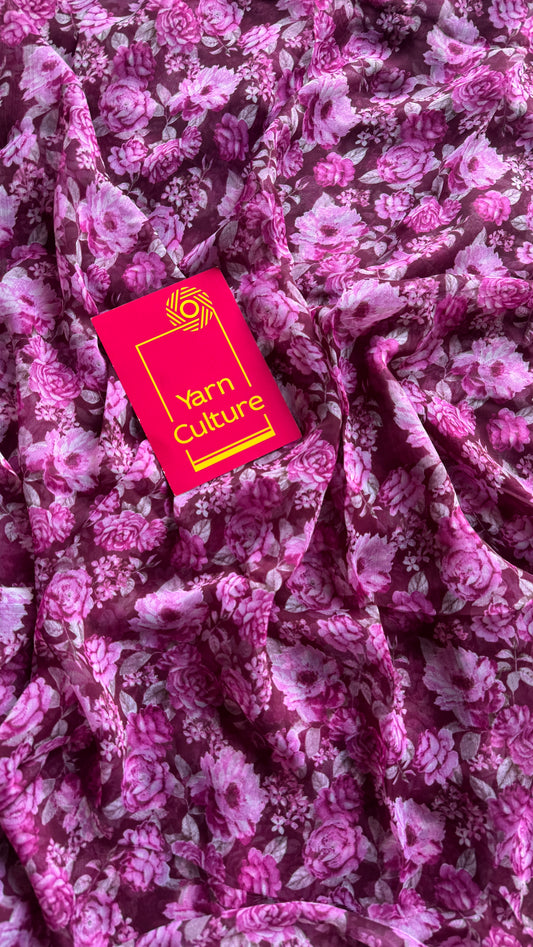 Grape wine with roses, chiffon YCDOSFC07