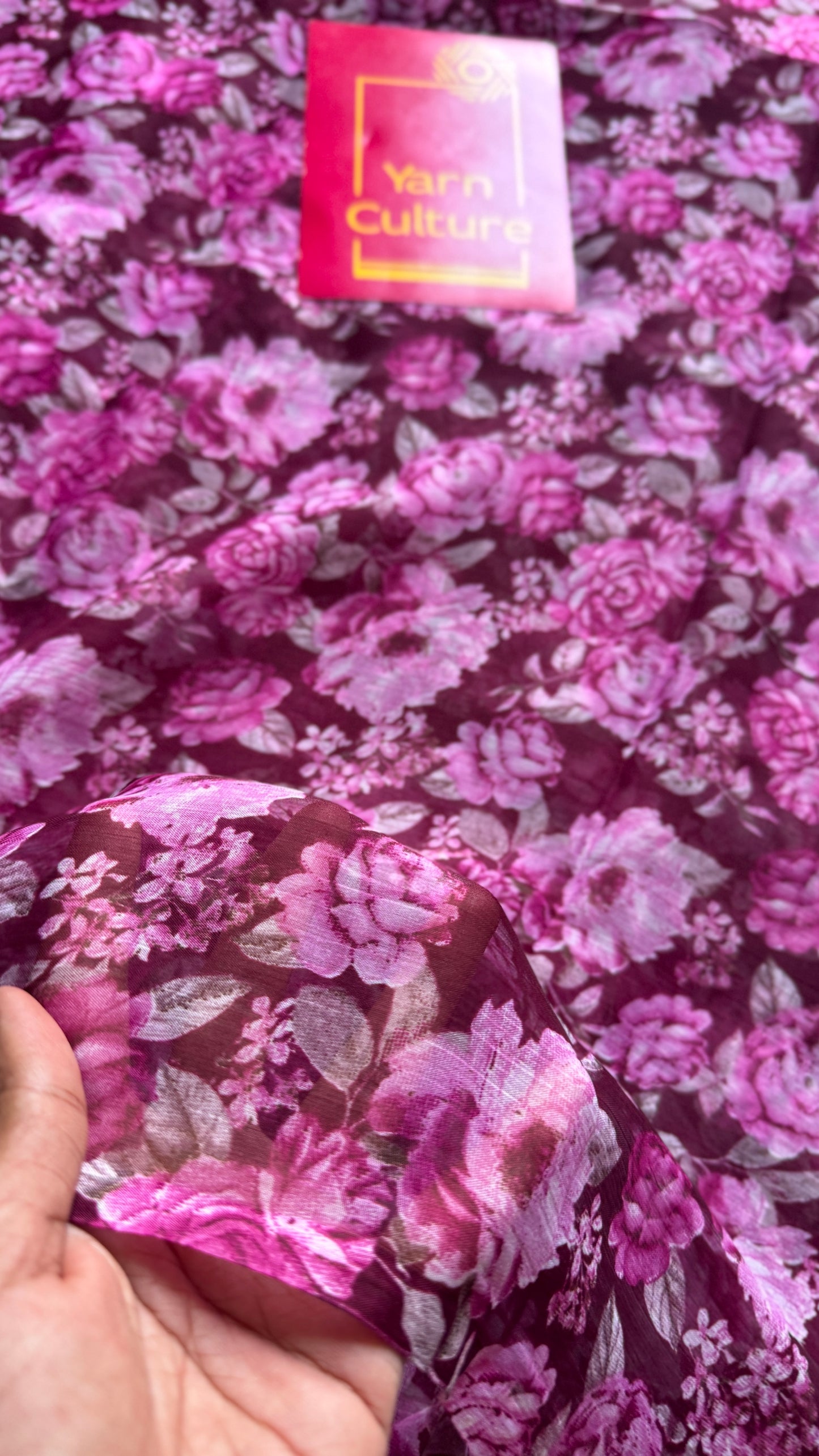 Grape wine with roses, chiffon YCDOSFC07