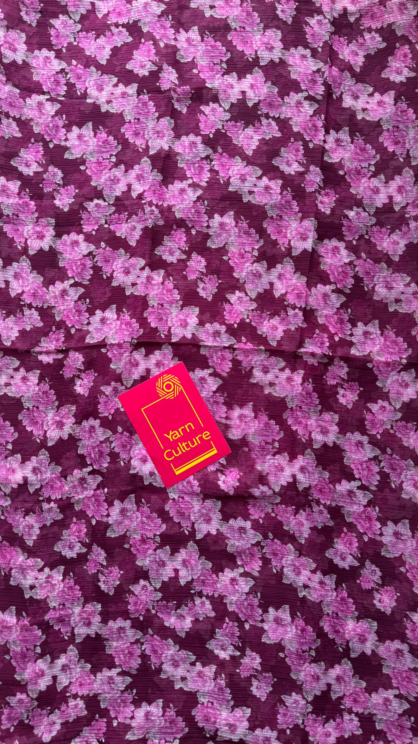 Grape Wine with flowers, chiffon YCDOSFC05
