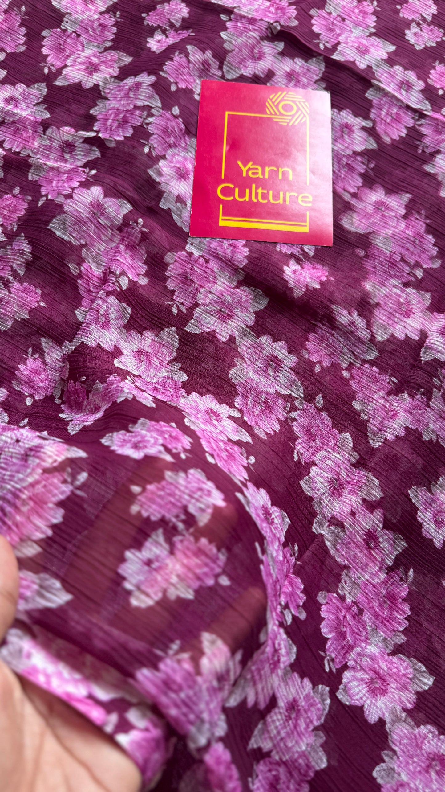 Grape Wine with flowers, chiffon YCDOSFC05
