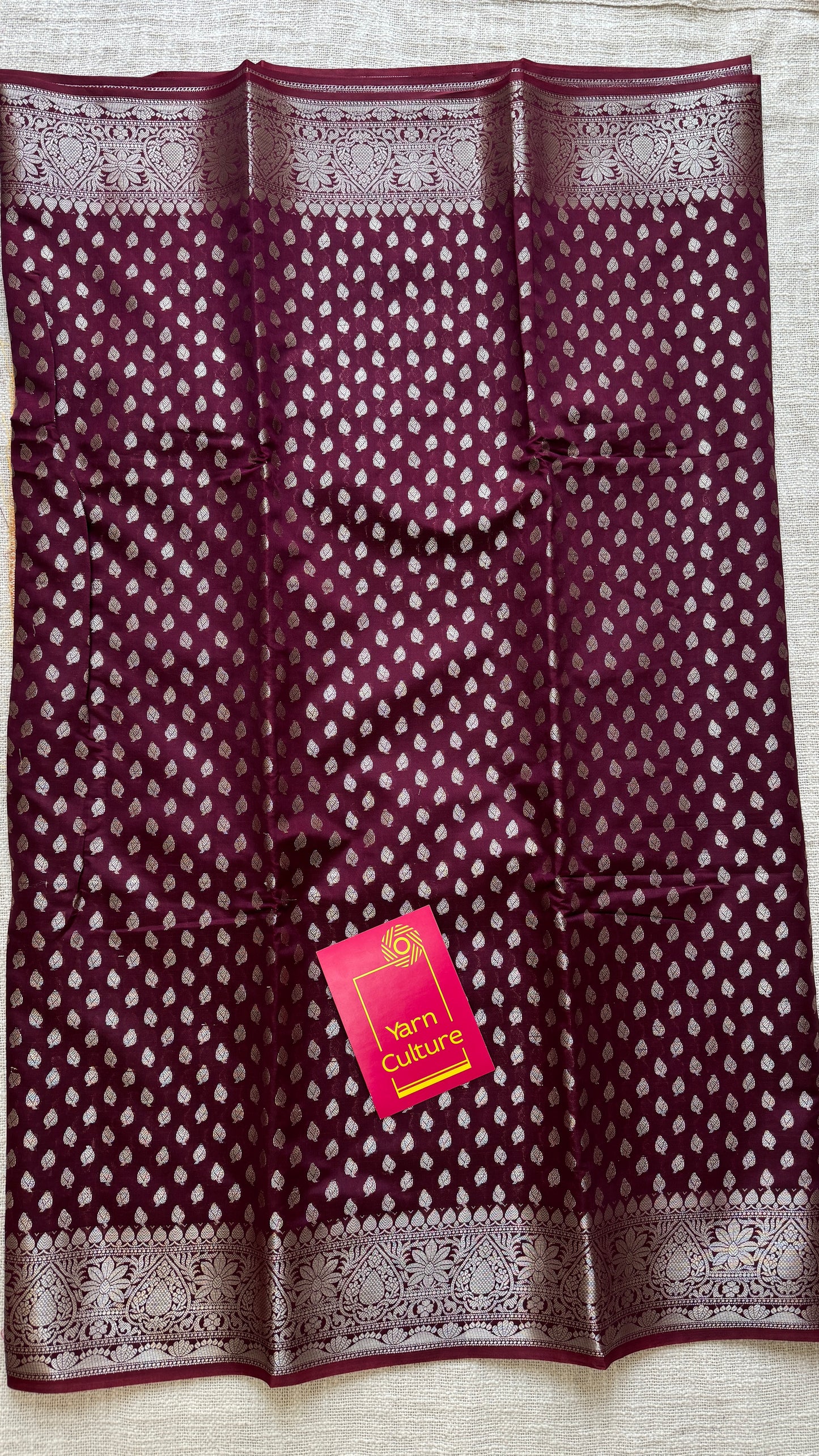 Maroon Wine - Banarasi Semi Katan Silk
