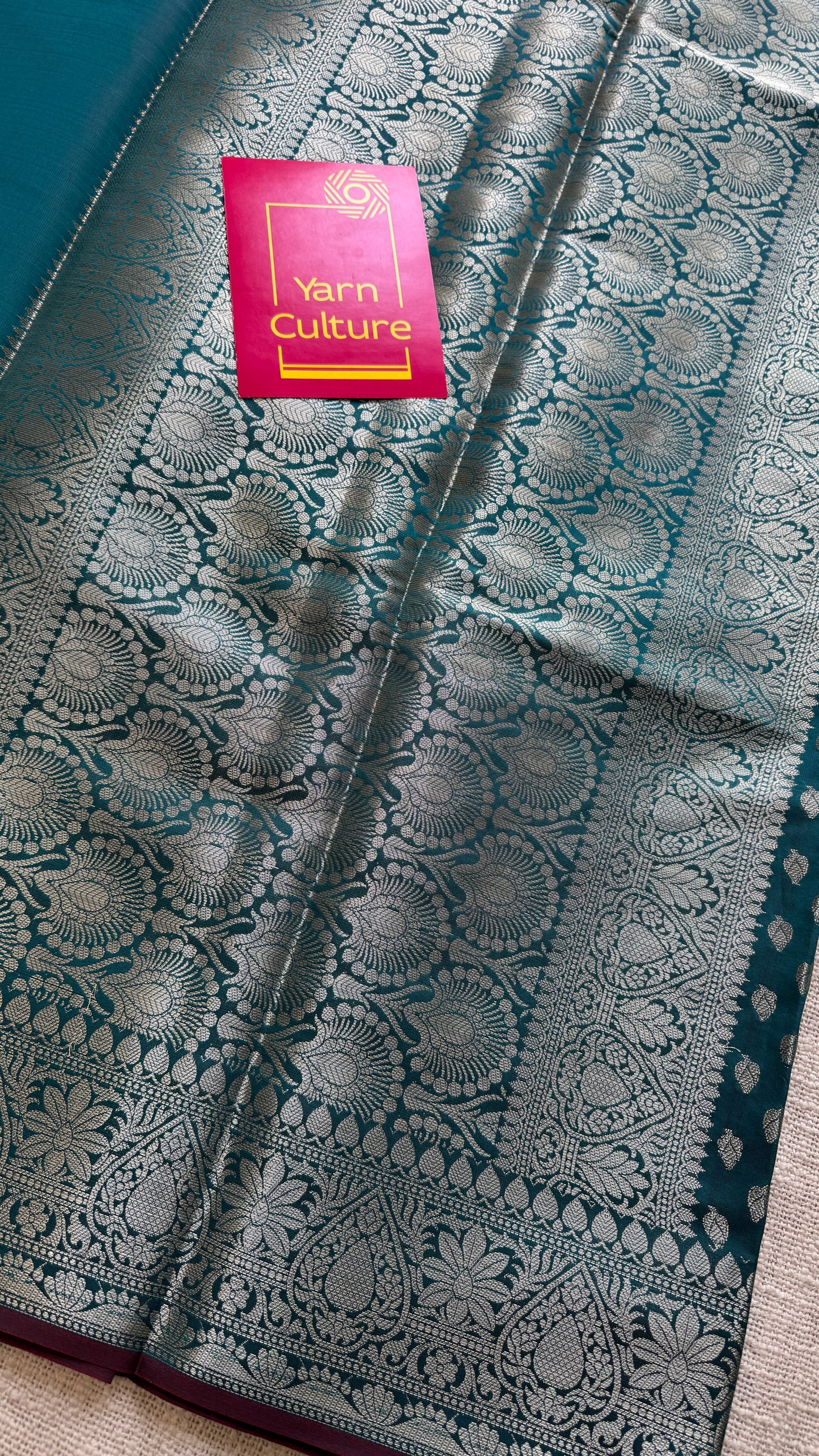 Teal Coffee Brown - Banarasi Semi Katan Silk - YCBLSK03