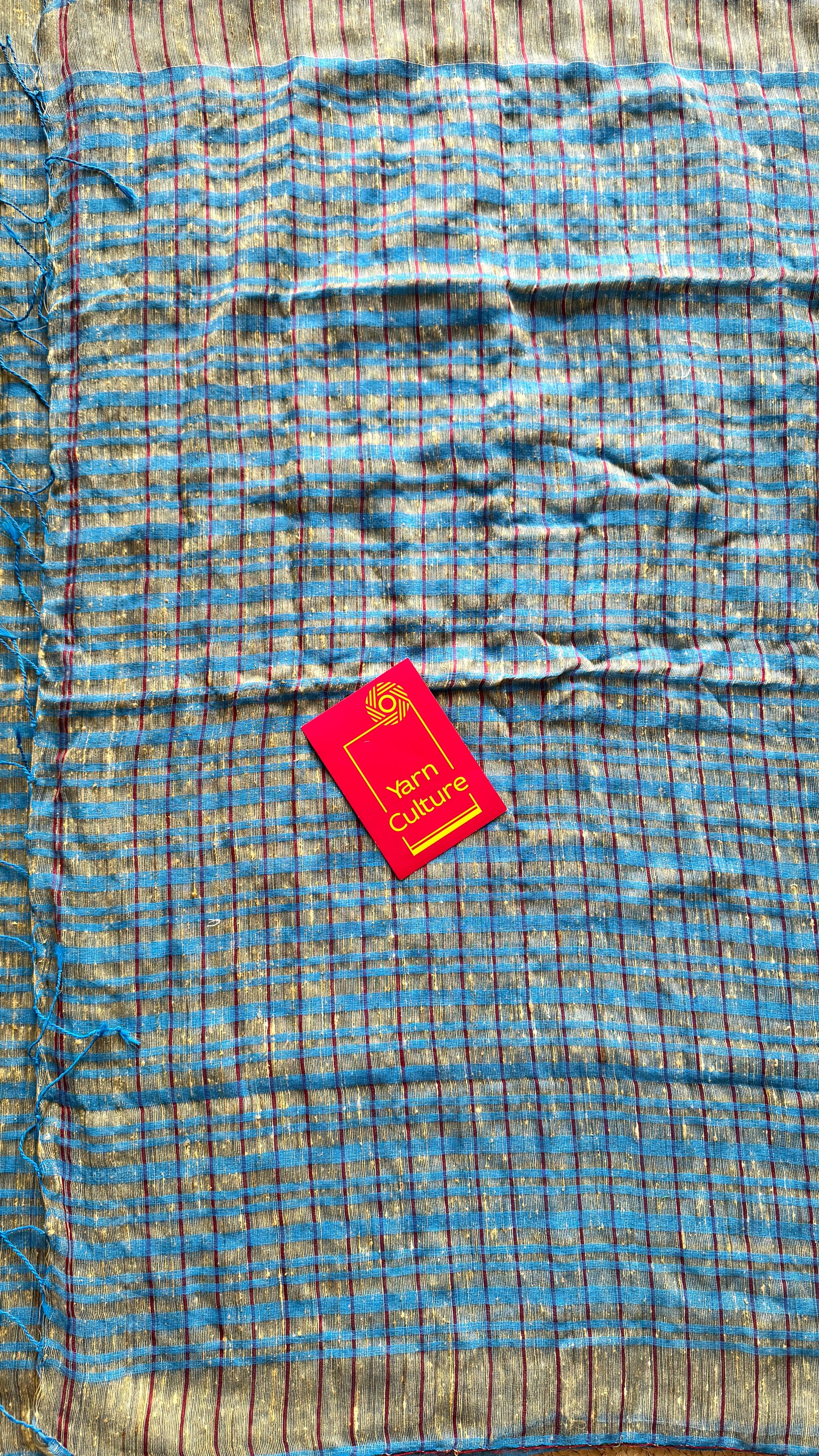 Blue and Cream - Ketia (tussar cotton blend) YCBCKJ05