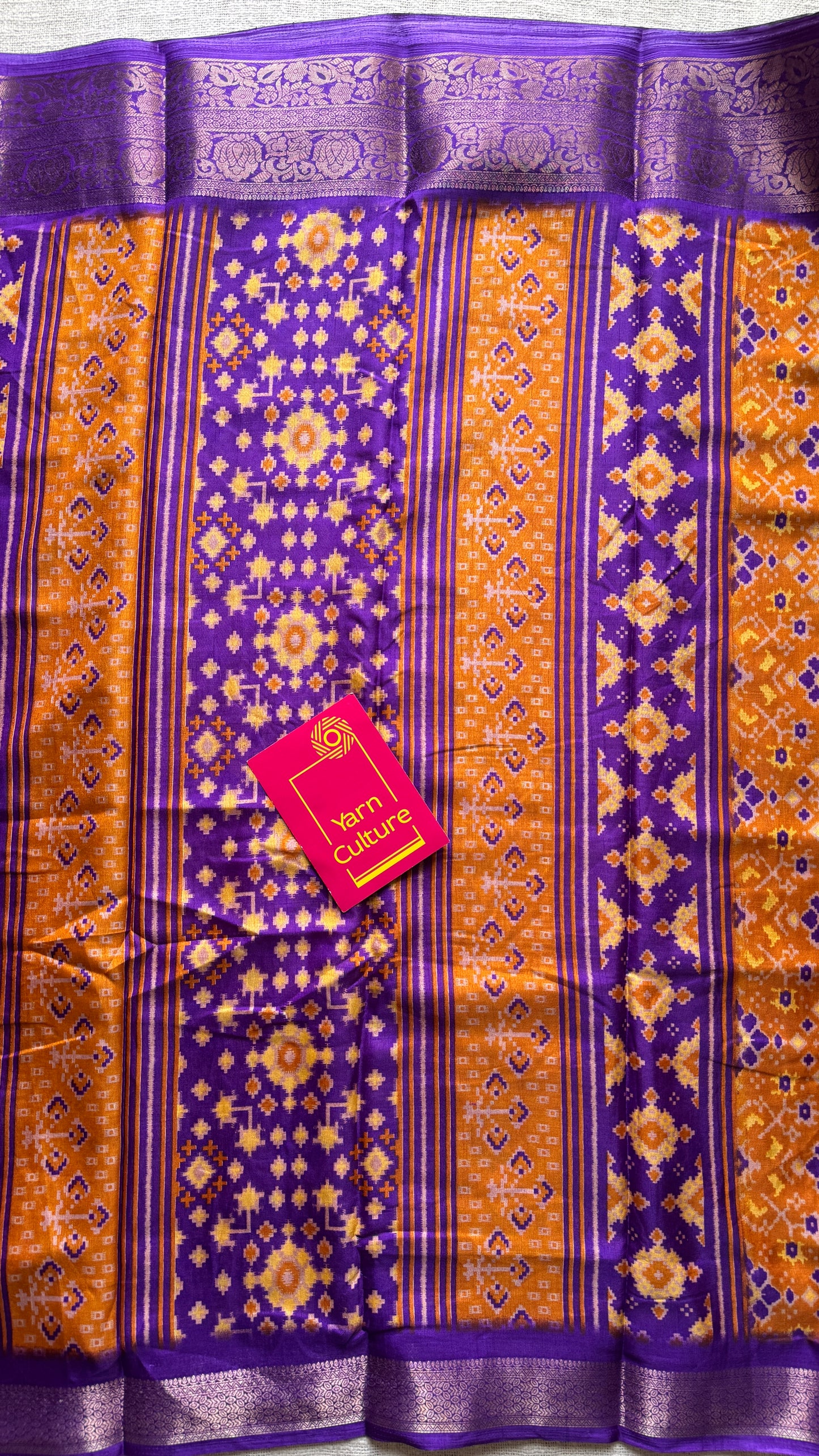 Orange purple dola semi silk with patola pattern YCWOTDDS02