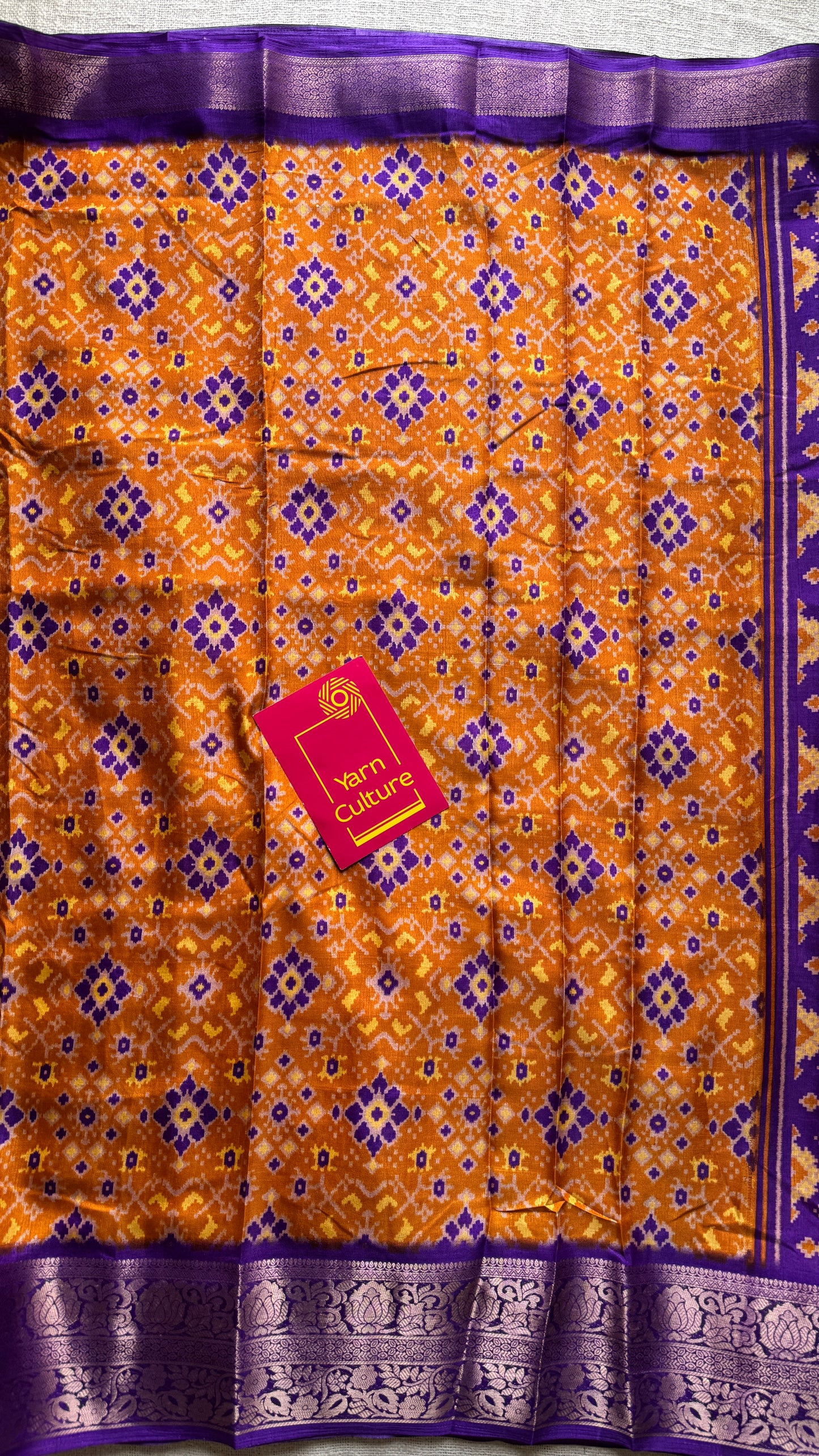 Orange purple dola semi silk with patola pattern YCWOTDDS02