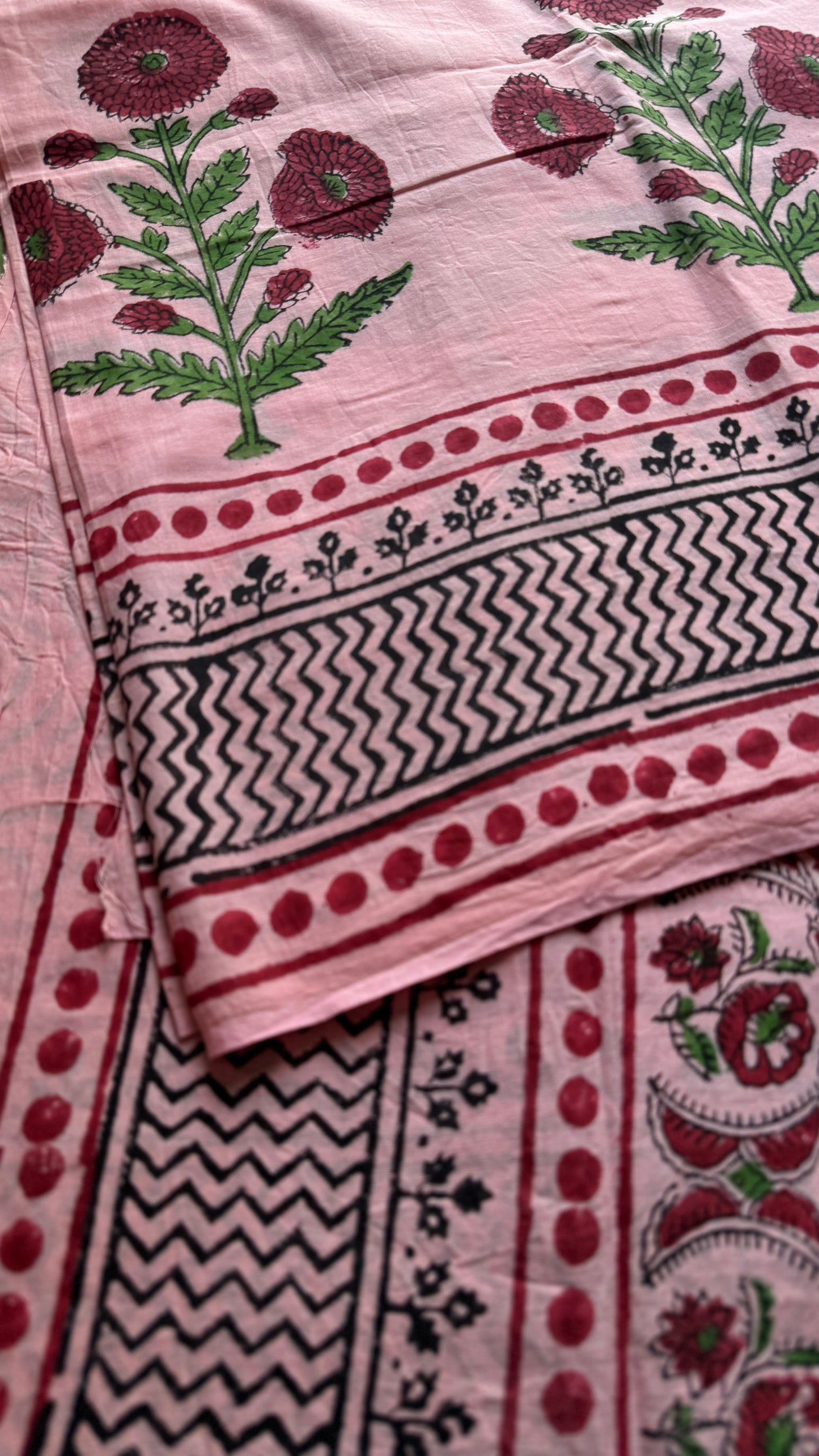 Gulbahar – a soft bloom of spring, Bagru block print, soft cotton