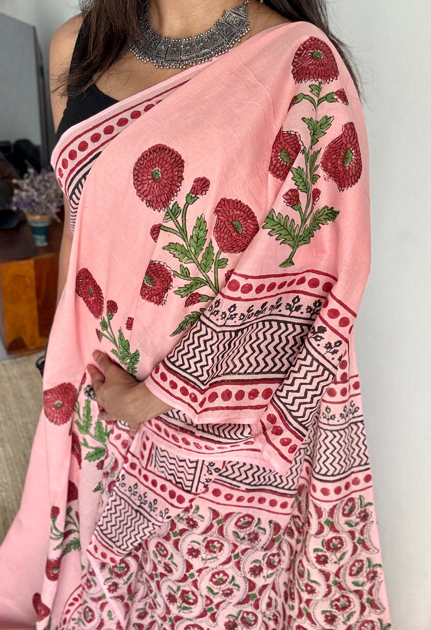 Gulbahar – a soft bloom of spring, Bagru block print, soft cotton