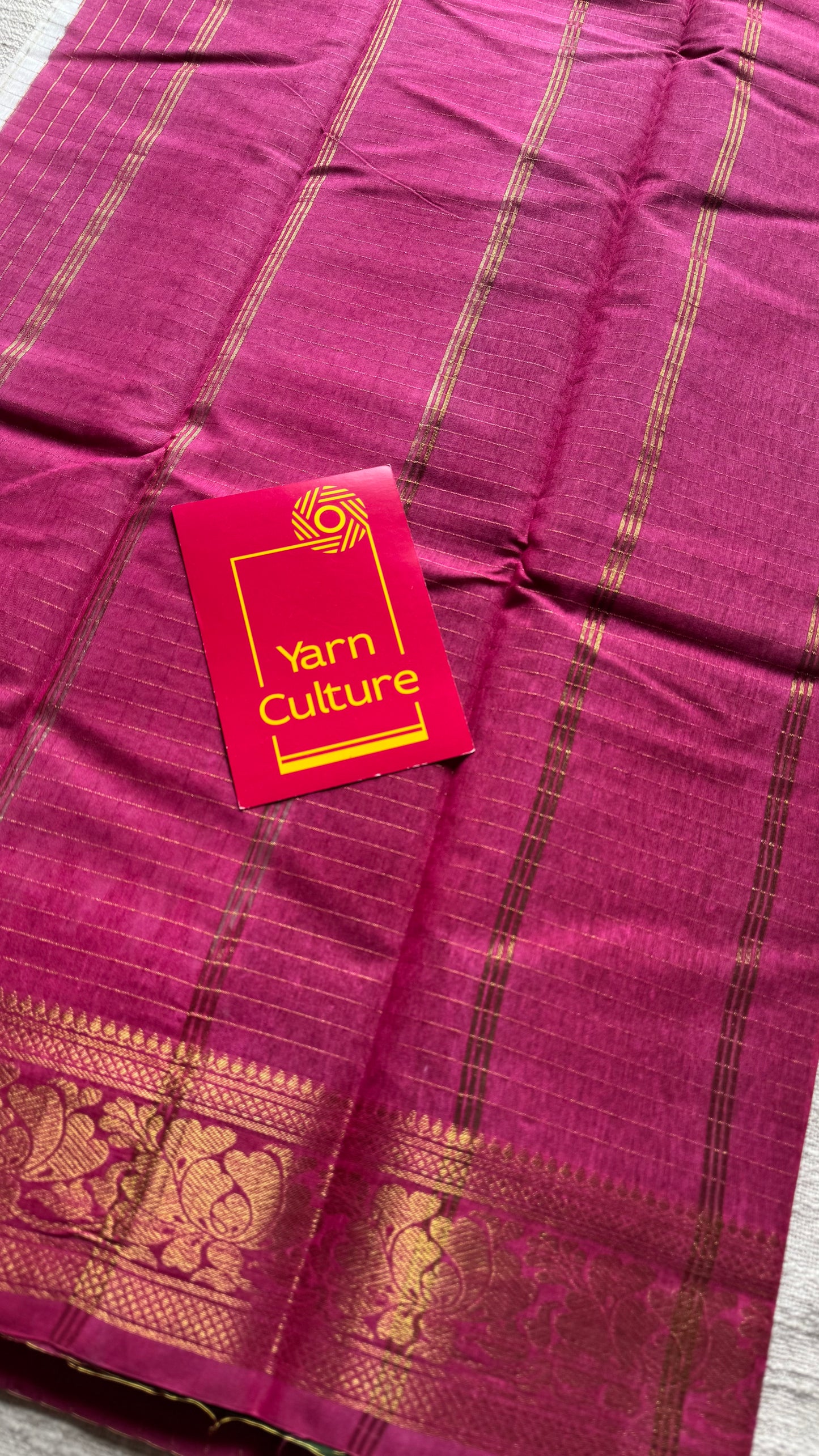 Dark Pink - Green - sungudi cotton checks, ivory gold base, soft cotton - YCON25COTN100
