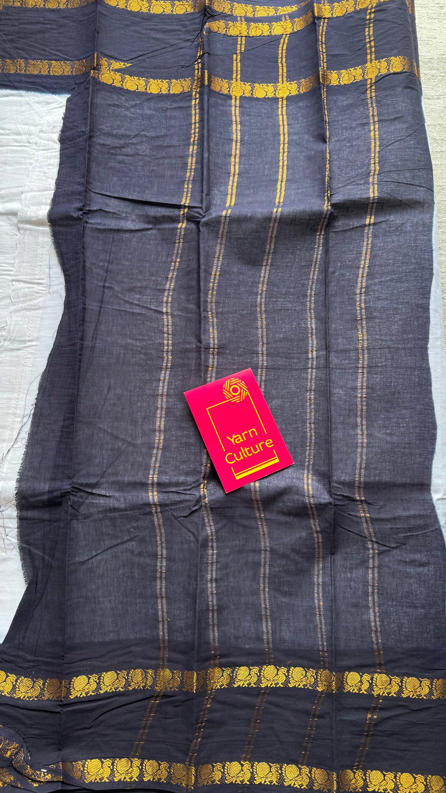 White and black rettaipettu border, Madurai cotton - YCON25COTN92