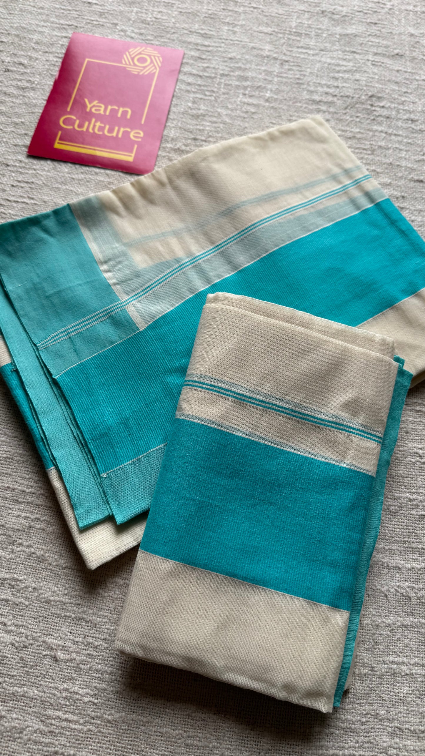 Set mund kattikkara (wider border) turquoise - YCON25KCST08