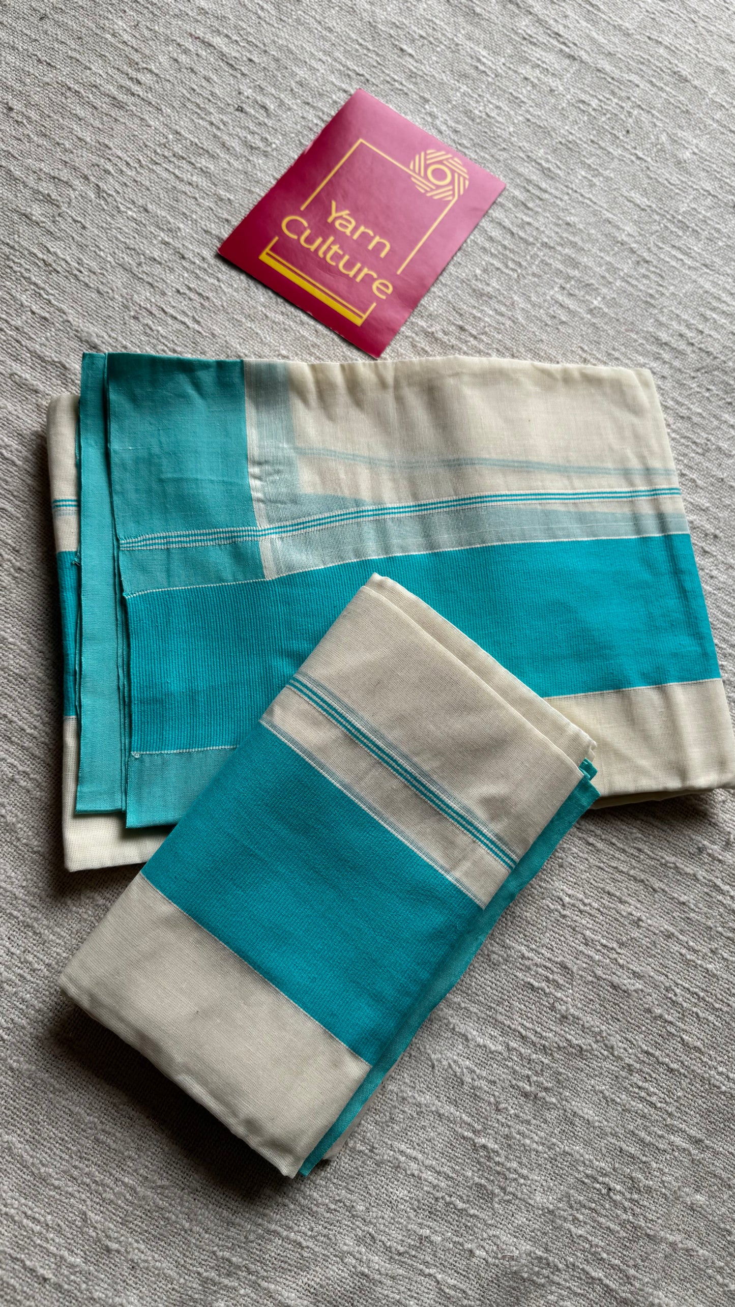 Set mund kattikkara (wider border) turquoise - YCON25KCST08