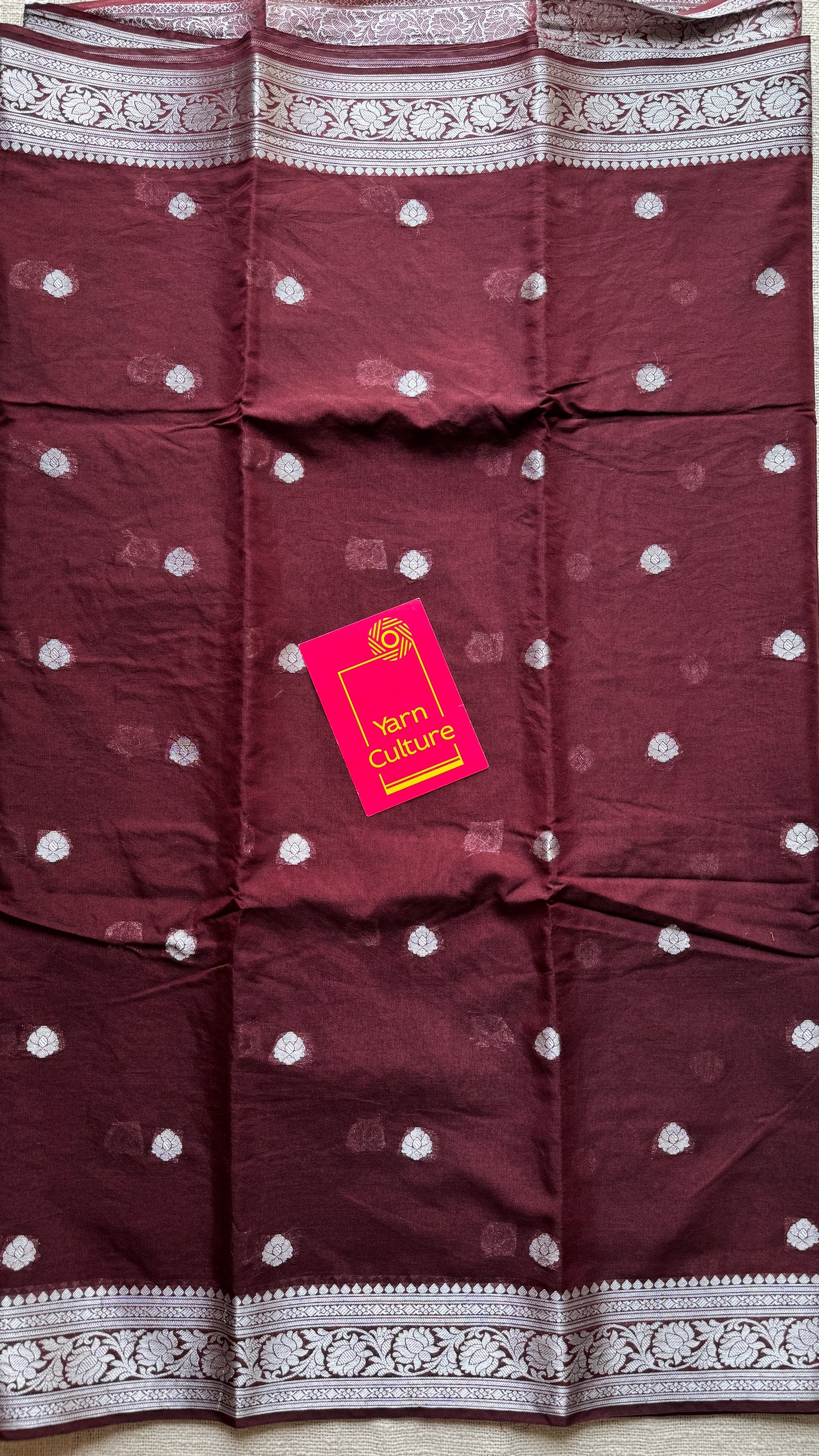 Dhwani - Brown silver zari, Banarasi semi chiffon