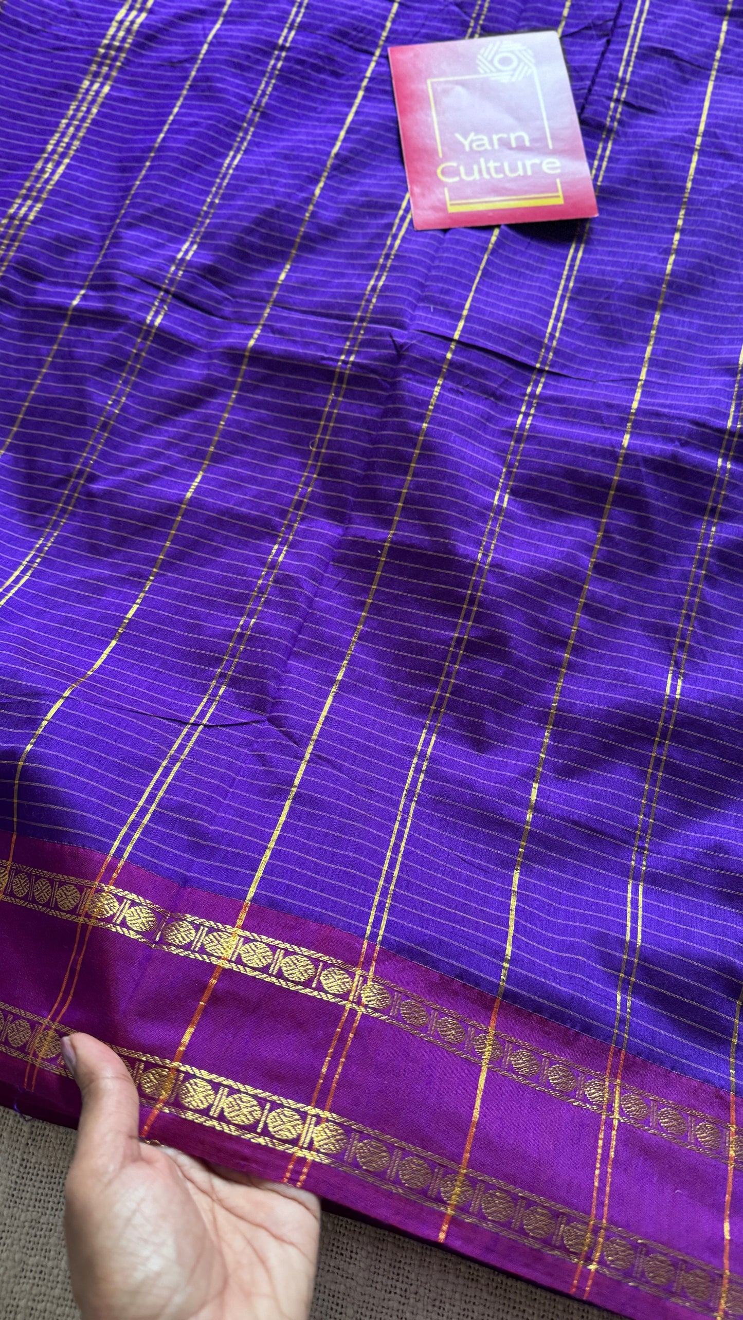Purple pink, Double Toned - Arani Checks in cotton silk
