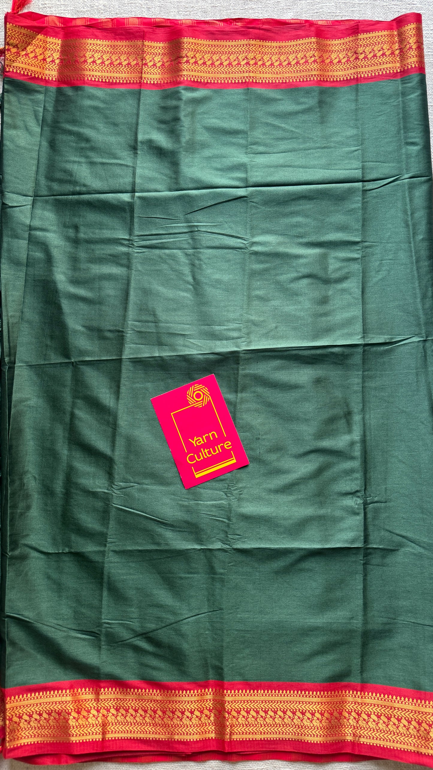 Dark Green with Red - Semi-Silk - YCKSSVE02