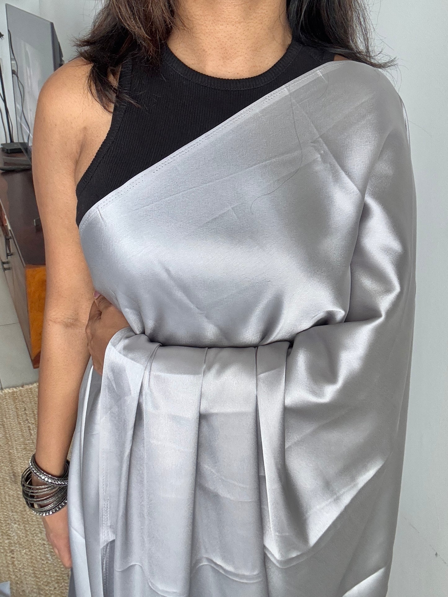 Moon Silver - Plain Satin