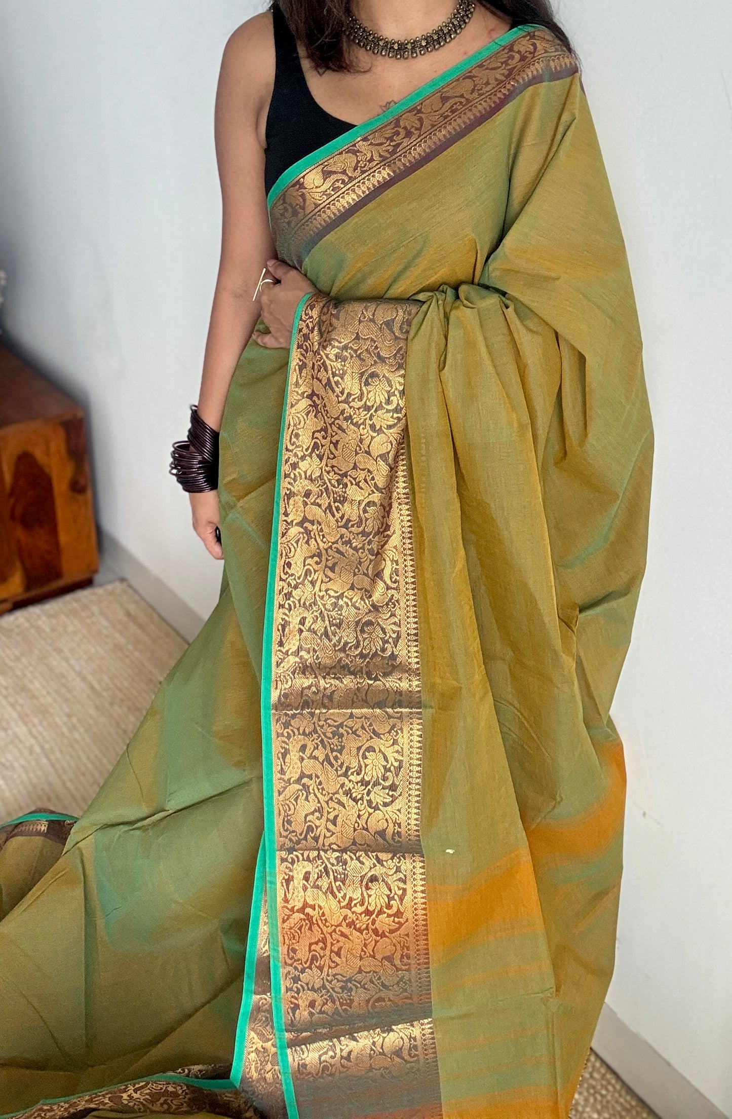 Lemon Ginger Green - Chettinad Cotton - YCCKL10