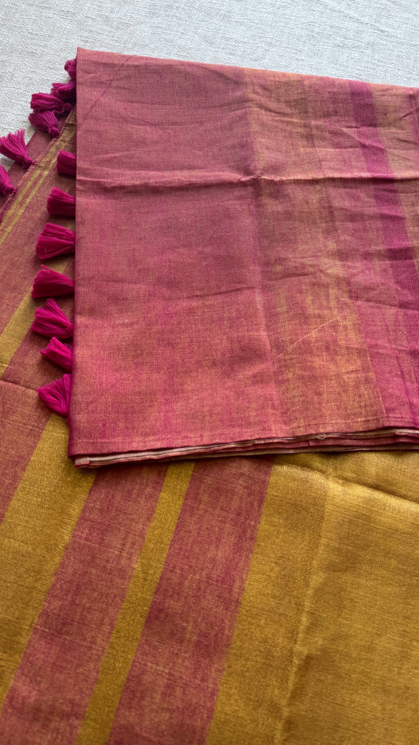 Pink Gold Dual Tone - Metallic Tissue Linen