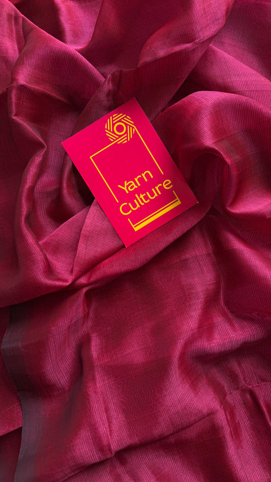 Plain wine red, mangalgiri silk cotton, handwoven, soft, light weight- YCWOTDMSCM09