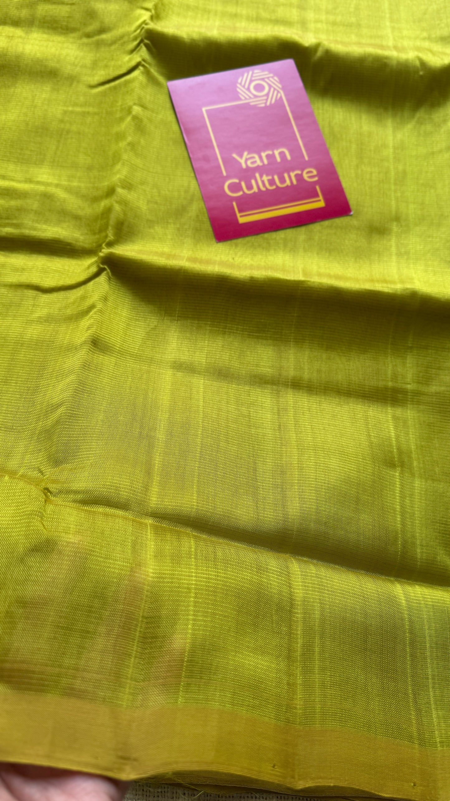Plain lime green, mangalgiri silk cotton, handwoven, soft, light weight - YCWOTDMSCM10