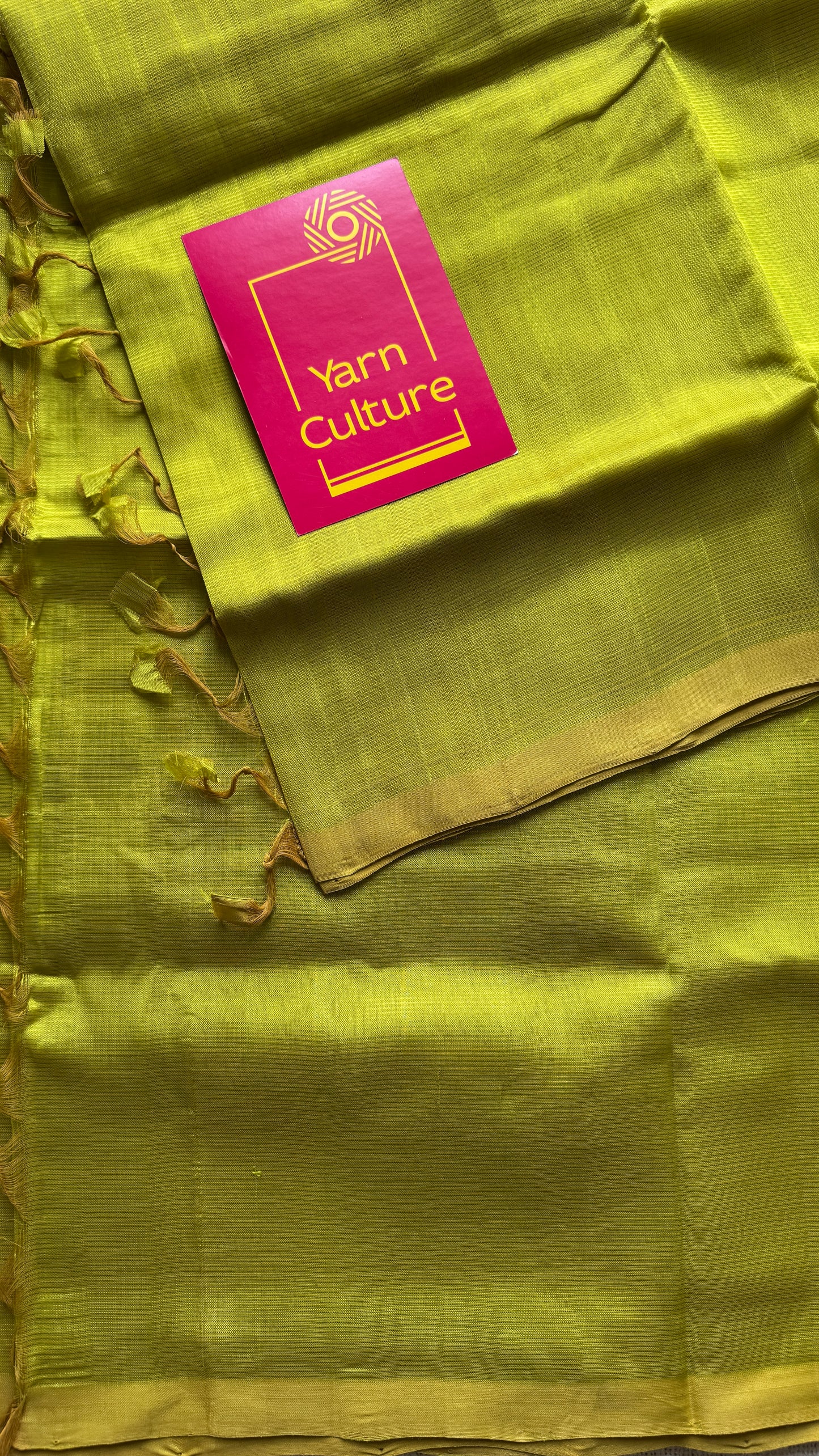 Plain lime green, mangalgiri silk cotton, handwoven, soft, light weight - YCWOTDMSCM10