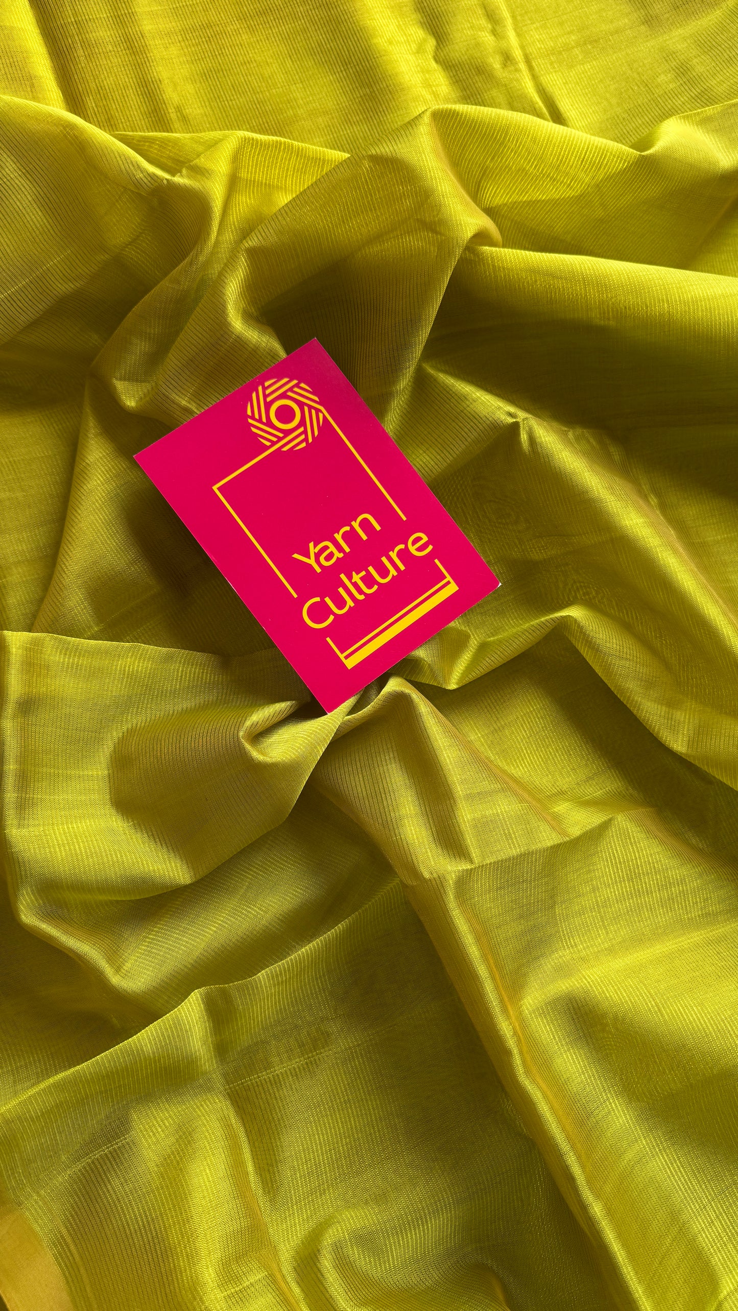 Plain lime green, mangalgiri silk cotton, handwoven, soft, light weight - YCWOTDMSCM10