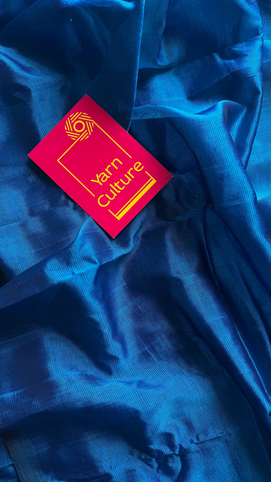 Plain royal blue, mangalgiri silk cotton, handwoven, soft, light weight - YCWOTDMSCM11