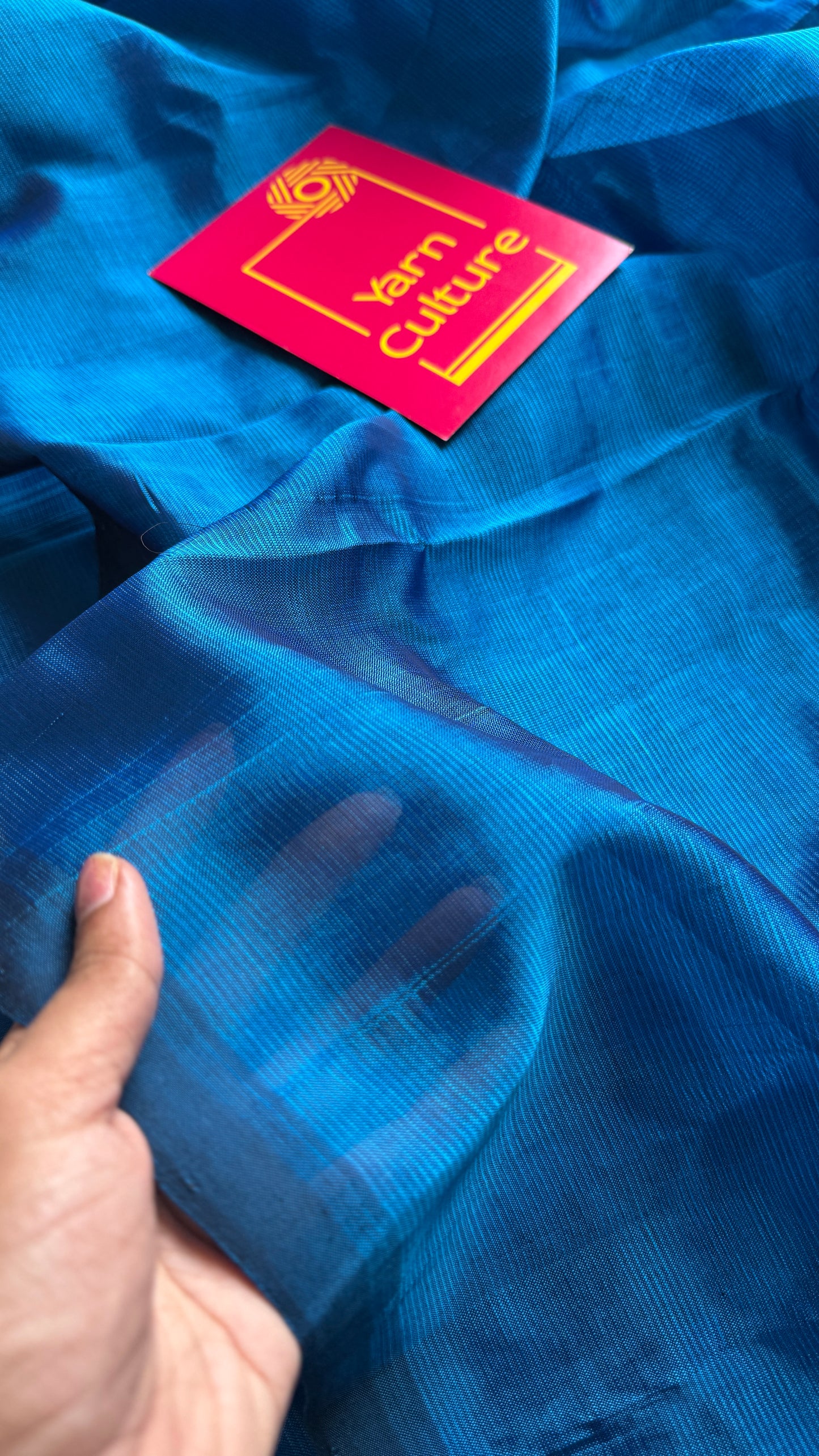 Plain royal blue, mangalgiri silk cotton, handwoven, soft, light weight - YCWOTDMSCM11
