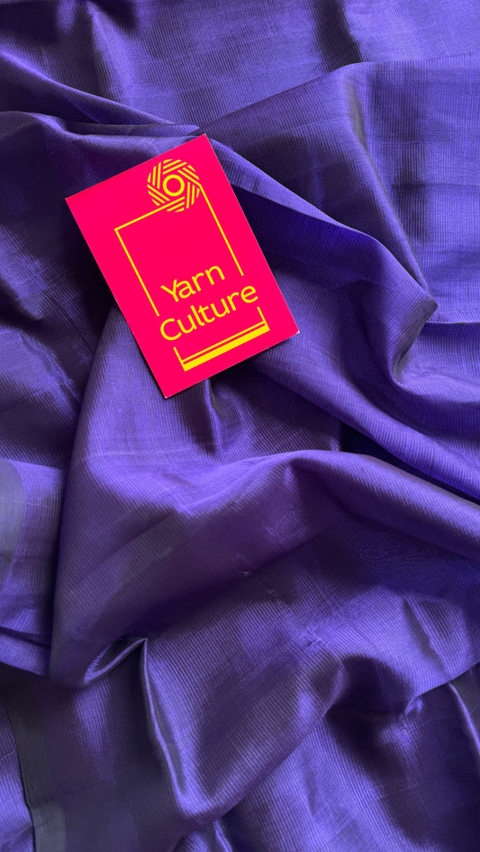 Plain violet, mangalgiri silk cotton, handwoven, soft, light weight - YCWOTDMSCM12