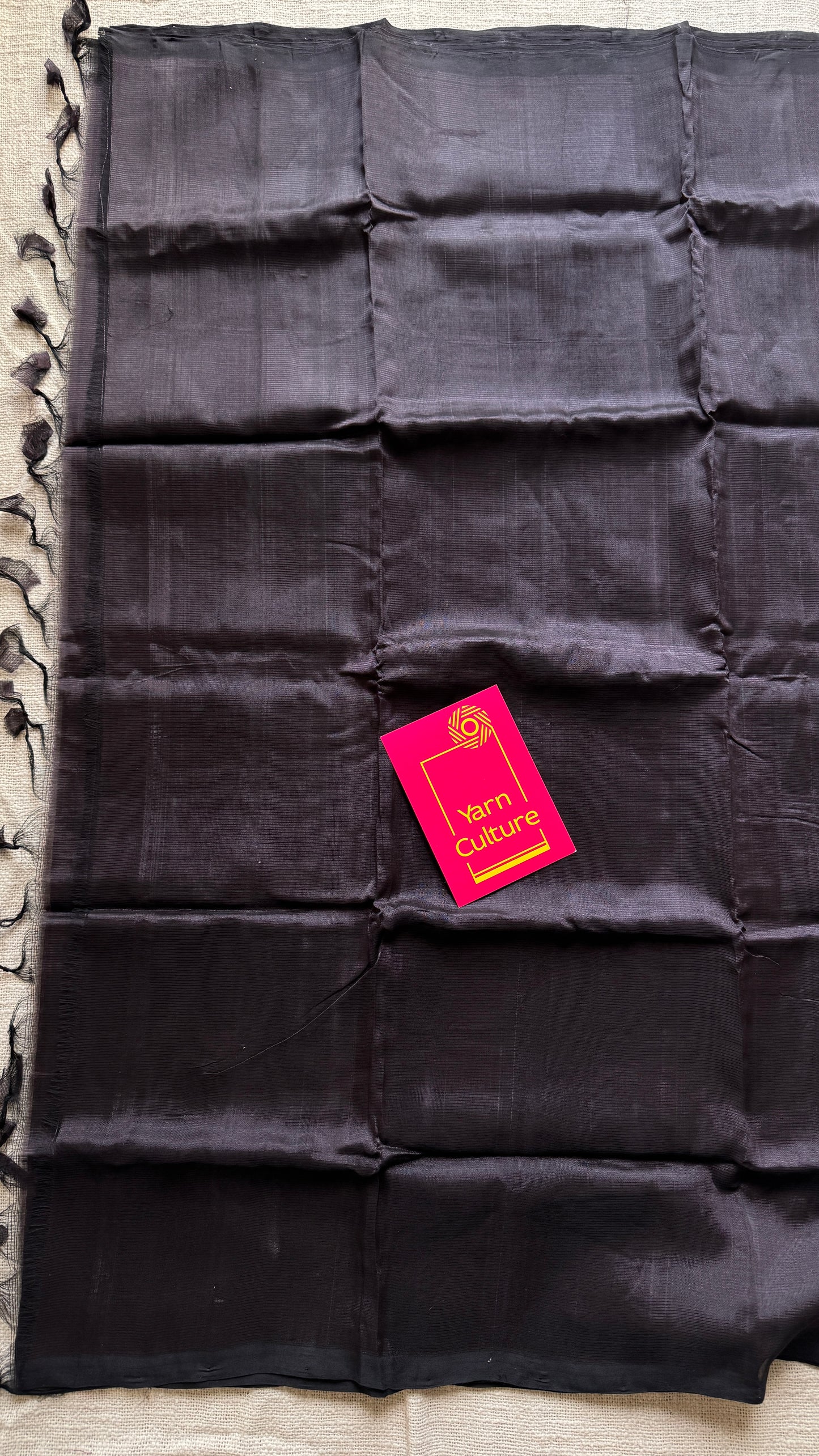 Plain grey black, mangalgiri silk cotton, handwoven, soft, light weight- YCWOTDMSCM13
